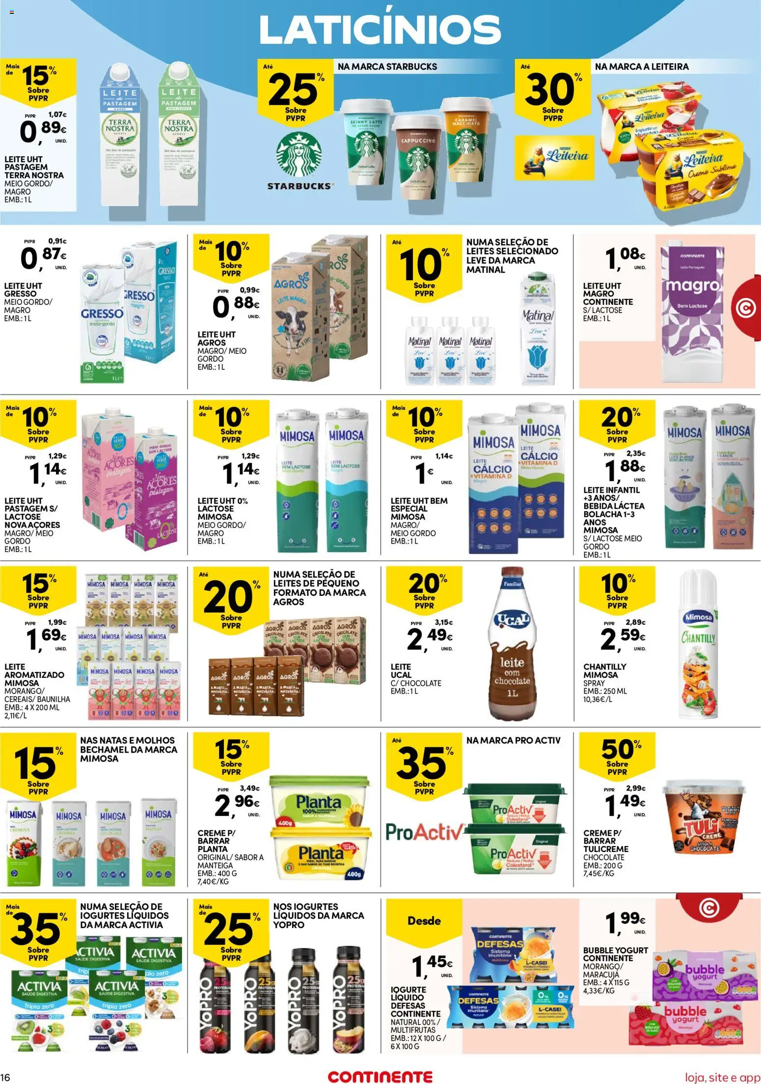 Continente Semanal Continente Bom Dia │ válido de 07.04.2026 | Página: 16 | Produtos: Iogurte, Creme, Iogurte liquido, Bebida