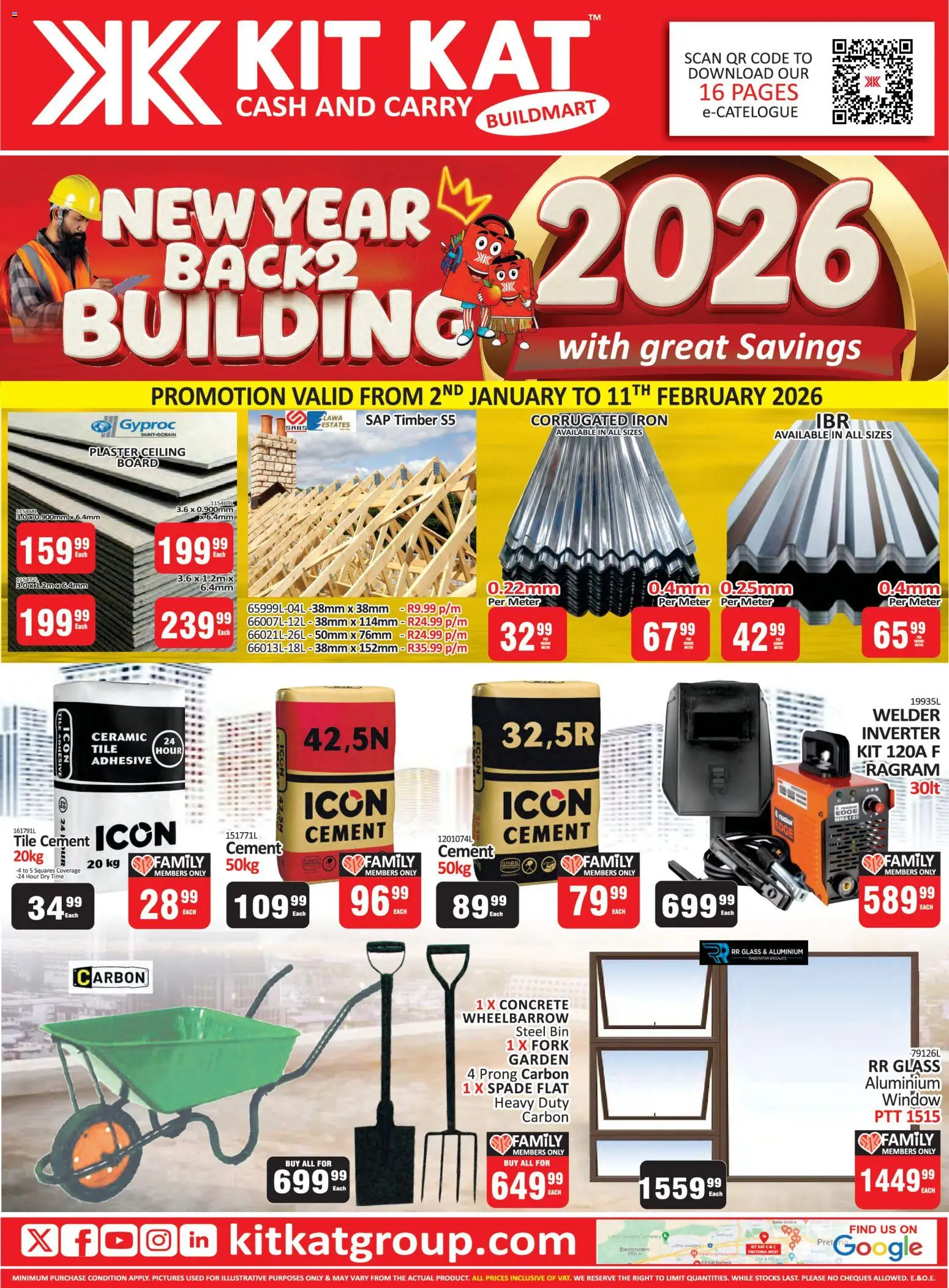 New KIT KAT Cash & Carry catalogue – valid from 02.01.2026 | Page: 16 | Products: Wheelbarrow, Spade, Plaster, Cement