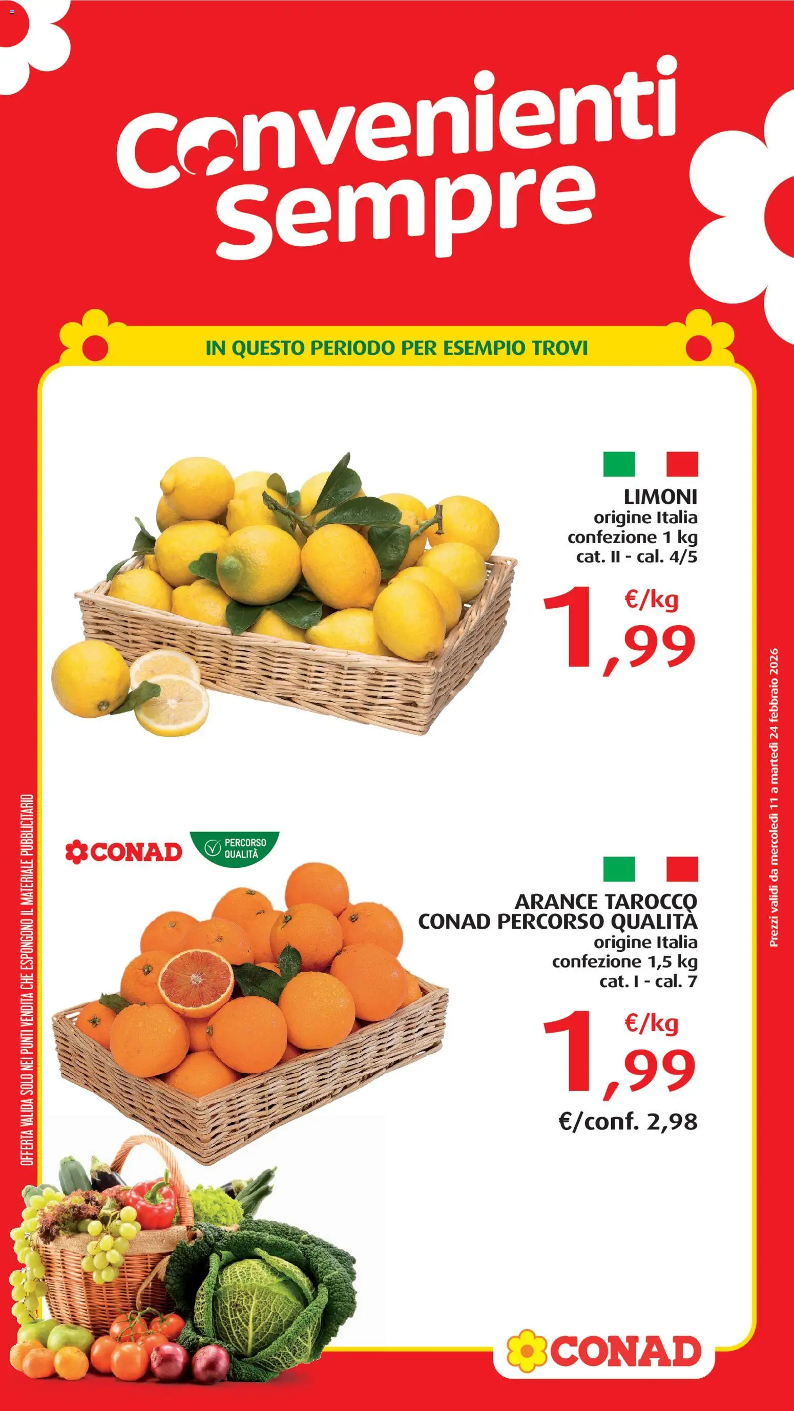 Volantino Conad del 11.02.2026 | Pagina: 3 | Prodotti: Arance