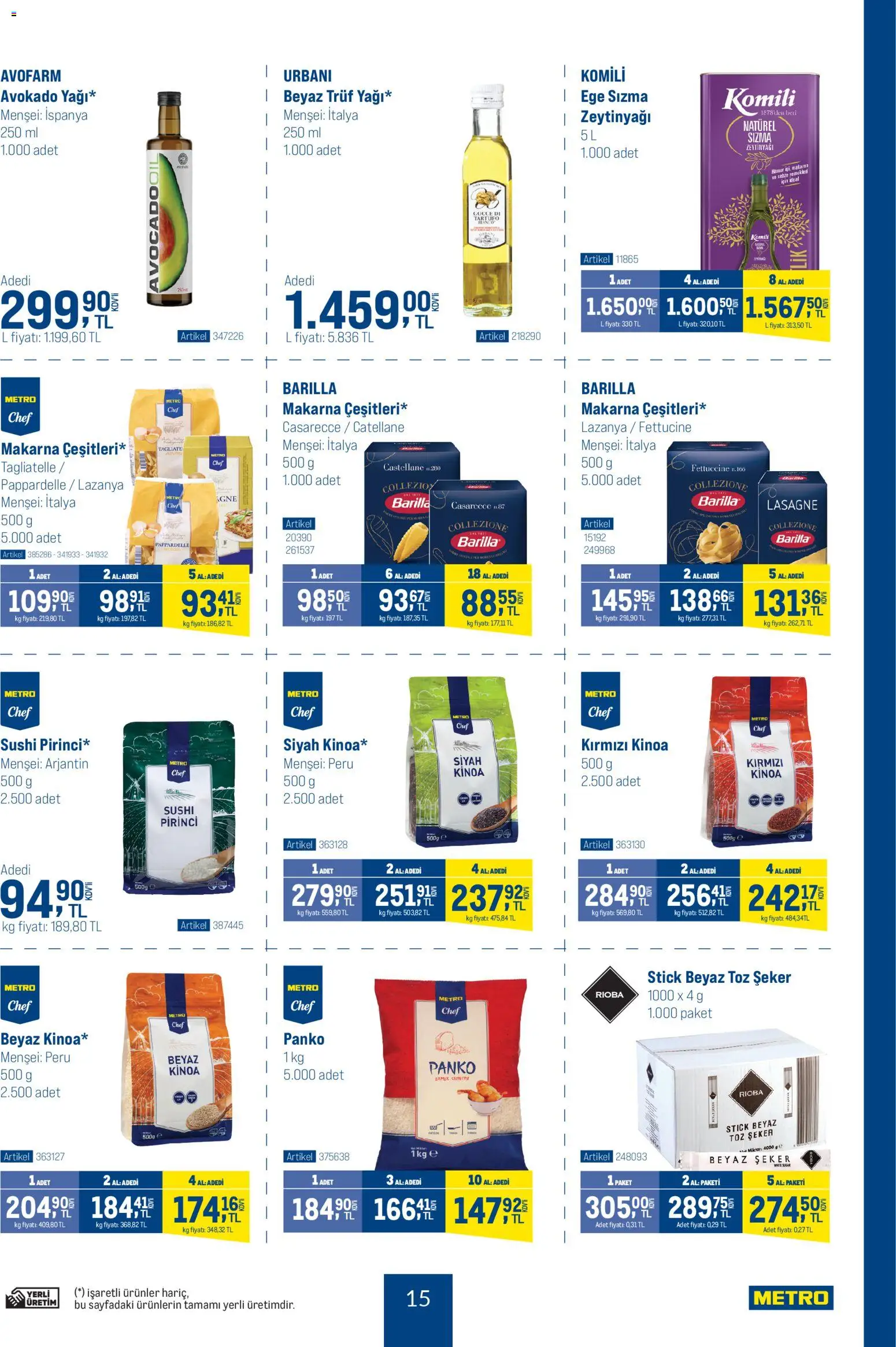 Metro - Dünya Mutfakları - 05.11.2025 tarihinden itibaren geçerlidir | Sayfa: 15 | Ürünler: Şeker, Makarna, Sebze, Toz şeker
