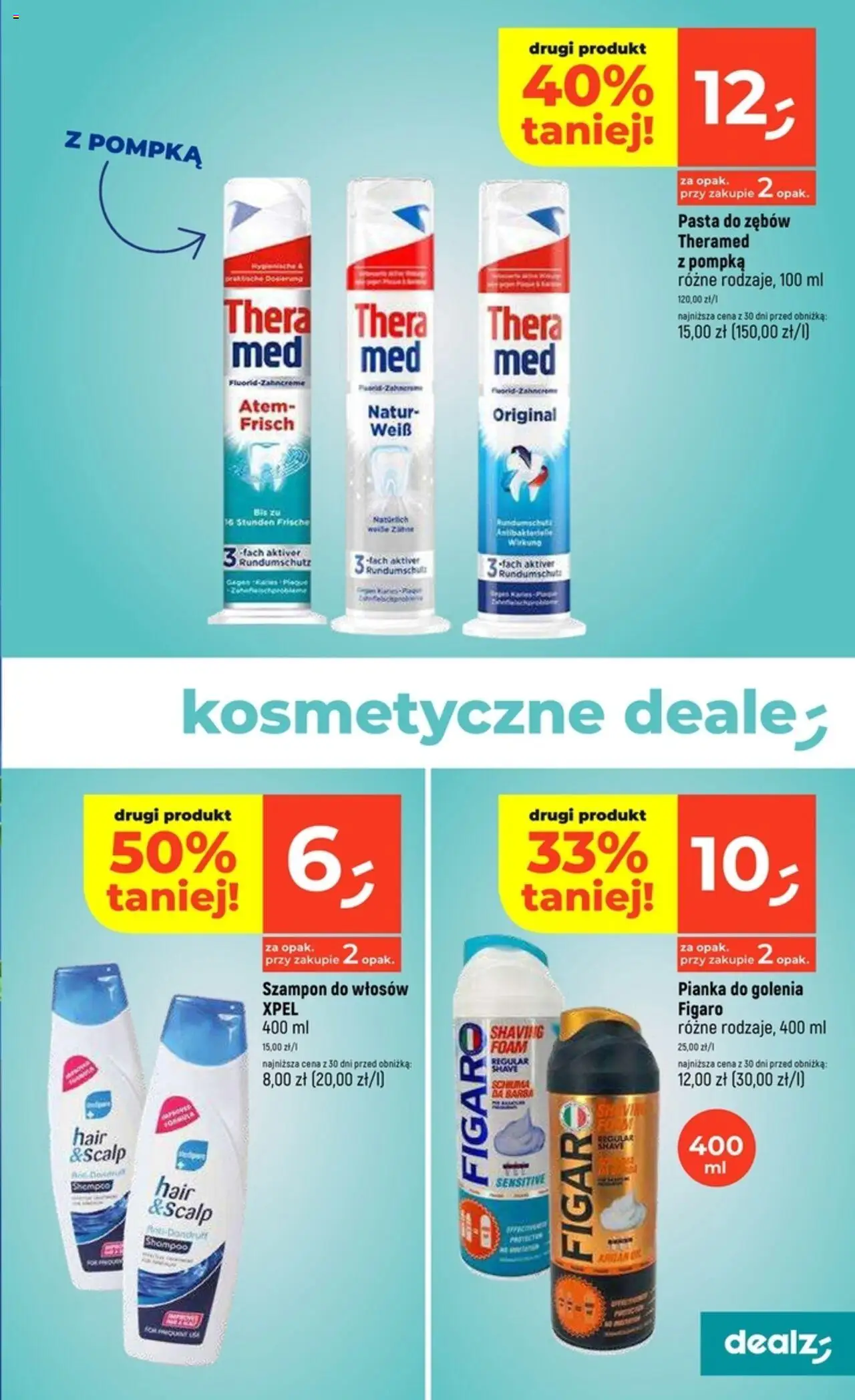 Dealz Gazetka od 18.09.2025 | Strona: 33 | Produkty: Szampon, Pianka do golenia, Pasta do zębów