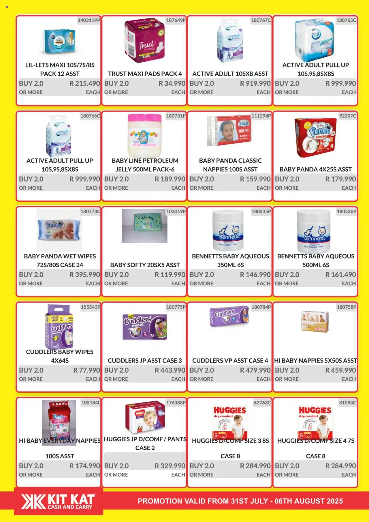KIT KAT Cash & Carry Weekly Traders Special │ valid from 31.07.2025 | Page: 24 | Products: Pants, Case, Pads, Nappies