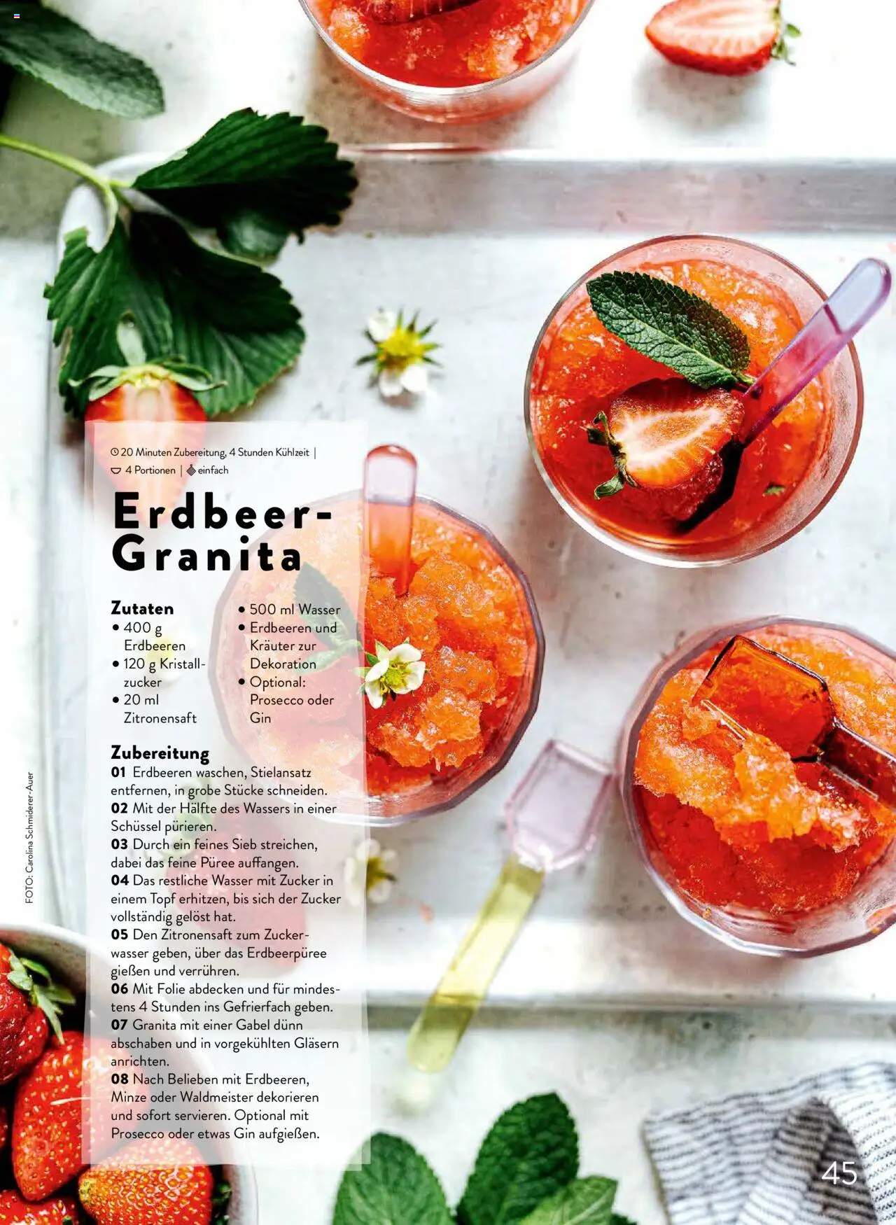 Spar Mahlzeit! Magazin gültig ab 01.07.2025 | Seite: 45 | Produkte: Gin, Erdbeeren, Wasser, Zucker