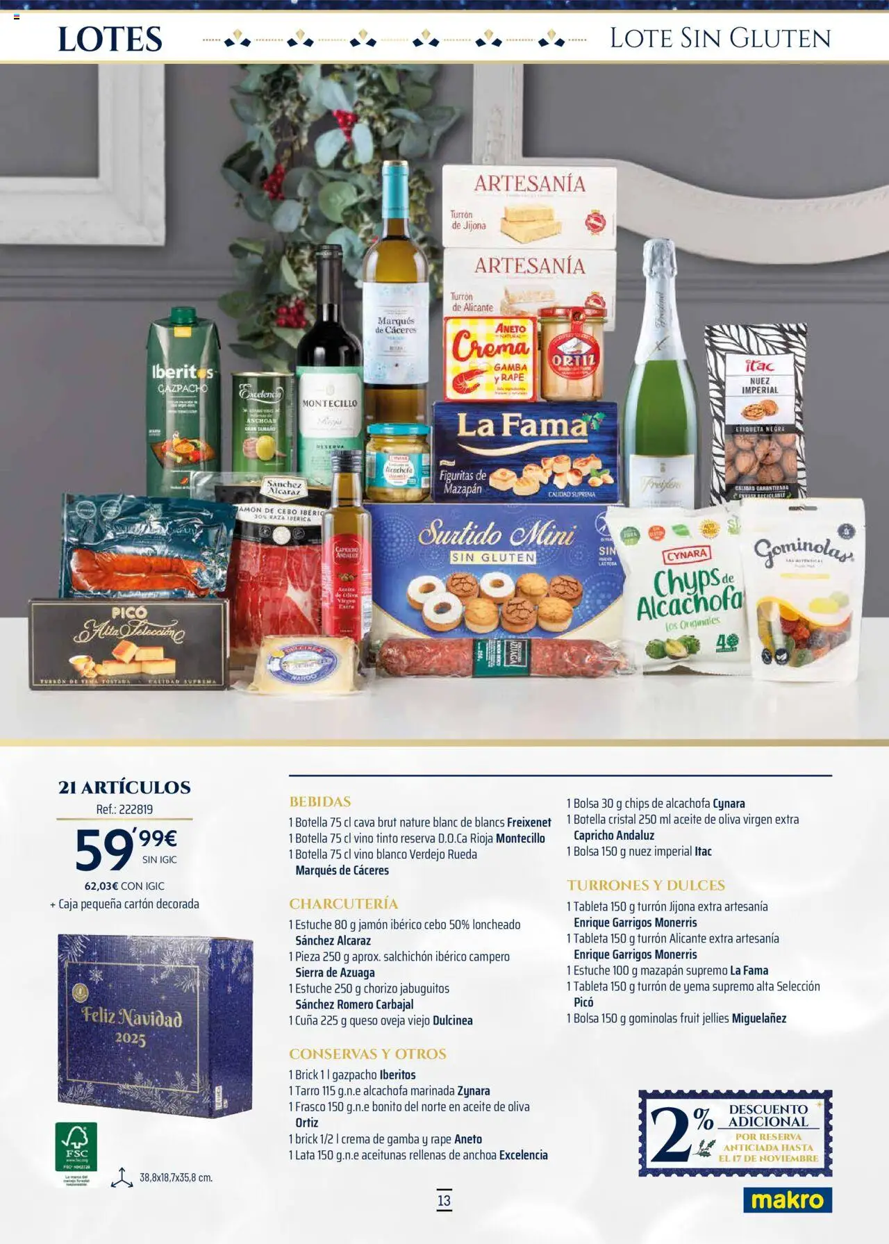 Makro - Lotes y cestas Canarias │ válido desde el 04.10.2025 | Página: 13 | Productos: Aceite, Crema, Gazpacho, Loncheado