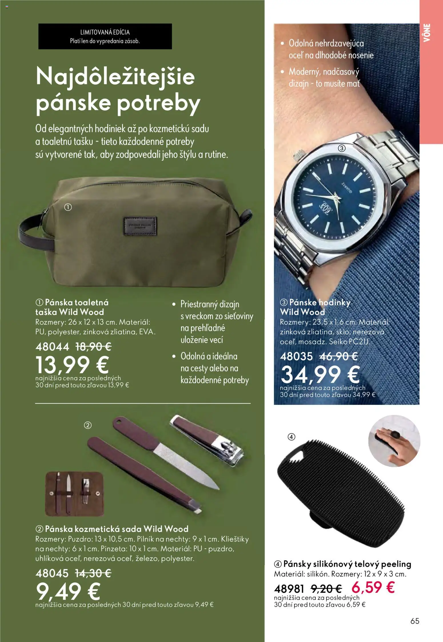 Nové Oriflame akcie – leták je platný od 12.11.2025 | Strana: 65 | Produkty: Pánske hodinky, Hodinky, Peeling, Taška