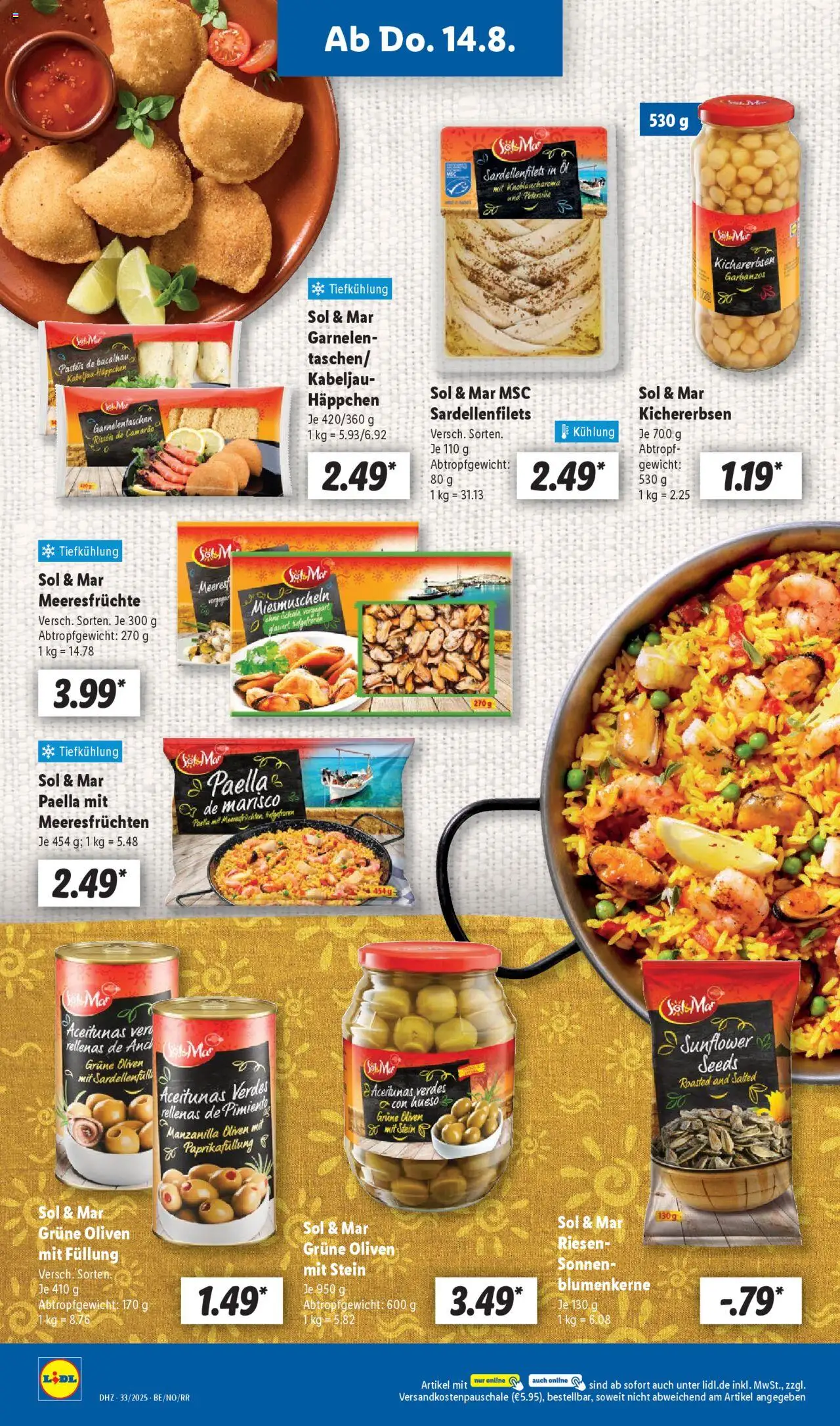 Lidl Prospekt Marne - gültig ab dem 11.08.2025 | Seite: 56 | Produkte: Gewicht, Öl, Garnelen, Meeresfrüchte