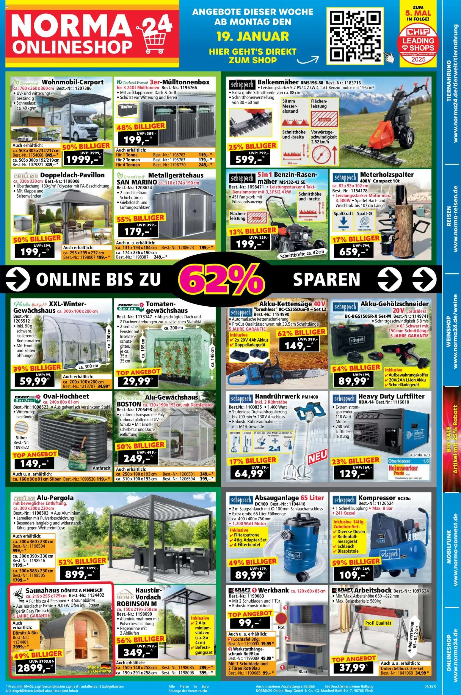 Norma Prospekt 	 – gültig ab 26.01.2026 | Seite: 19 | Produkte: Top, Ofen, Schrank, Tür