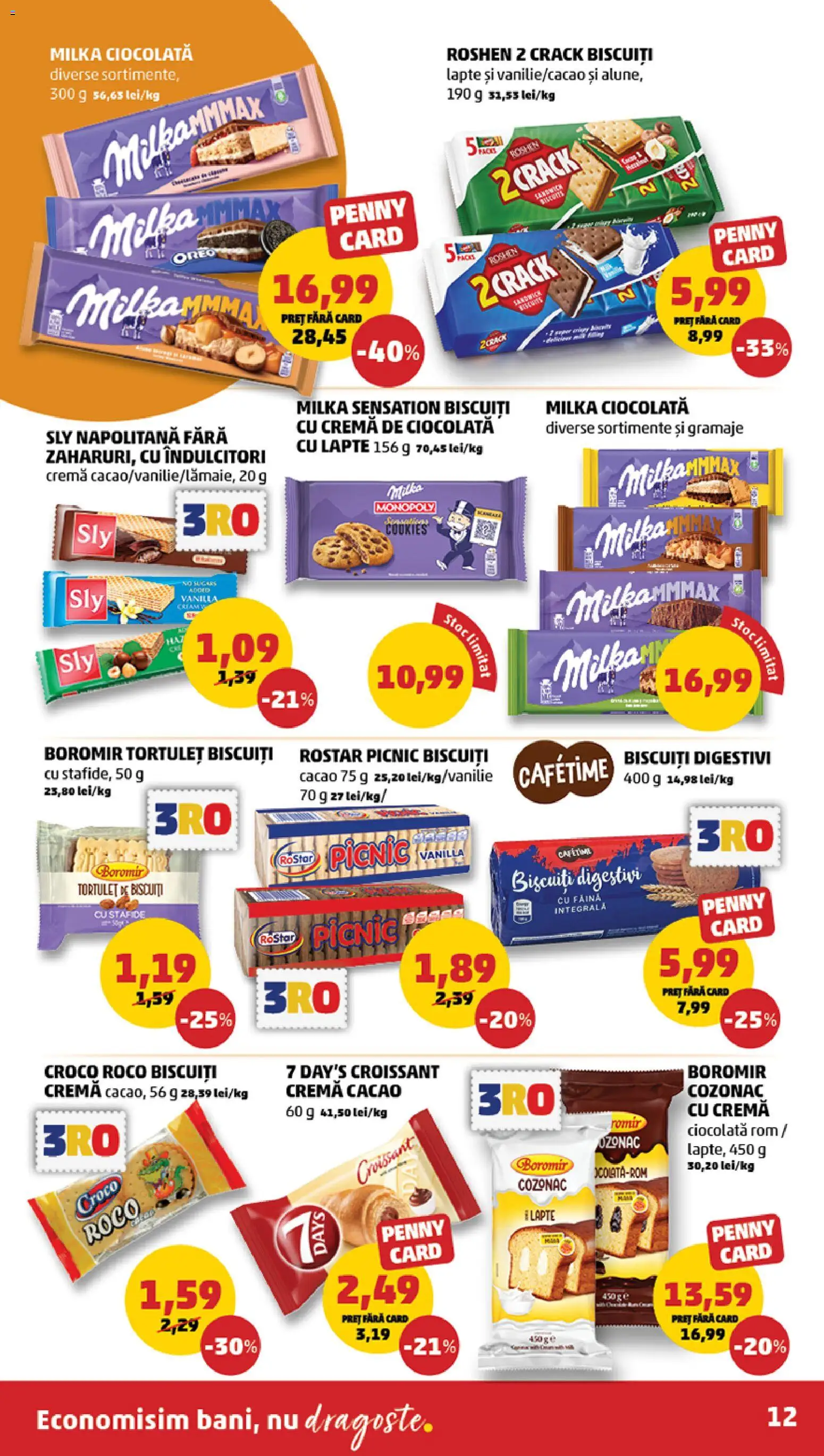 Noul catalog PENNY – valabil de la 29.04.2026 | Pagină: 12 | Produse: Lapte, Rom, Biscuiți, Stafide