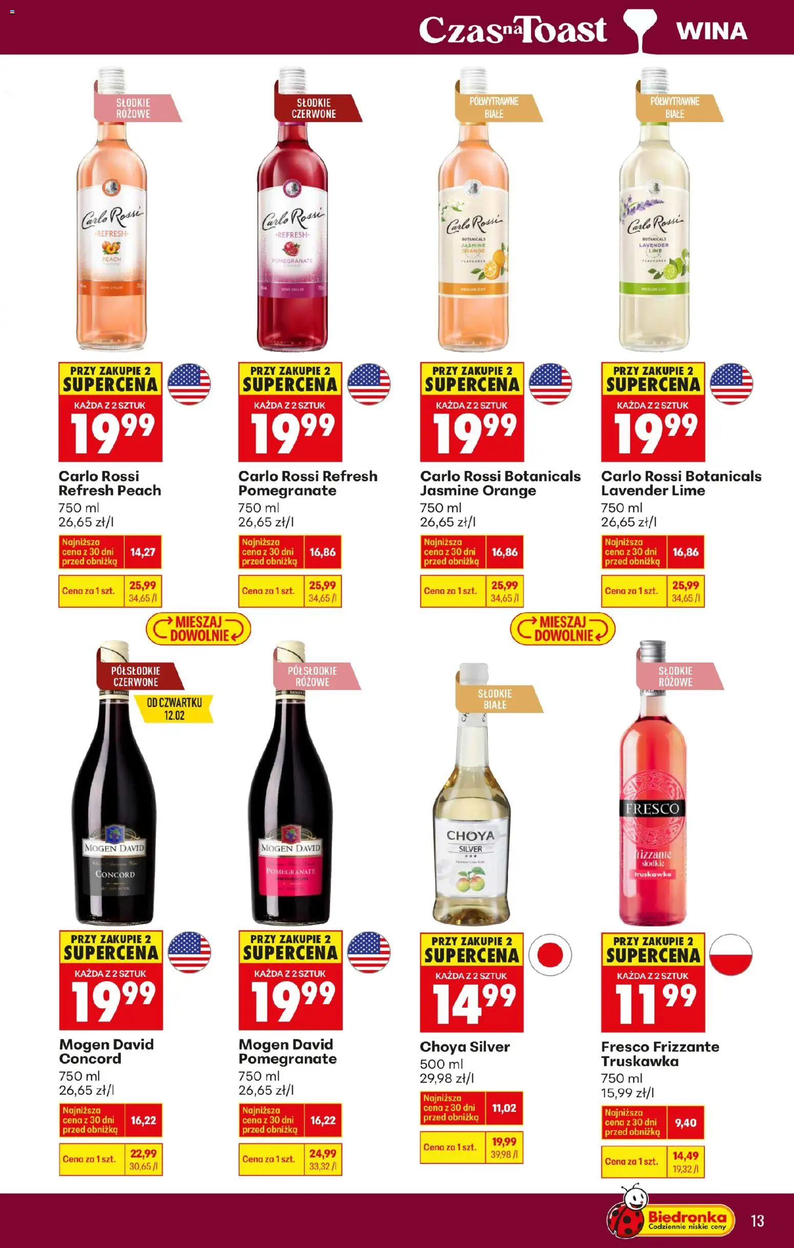 Biedronka gazetka - Czas na toast od 09.02.2026 | Strona: 13