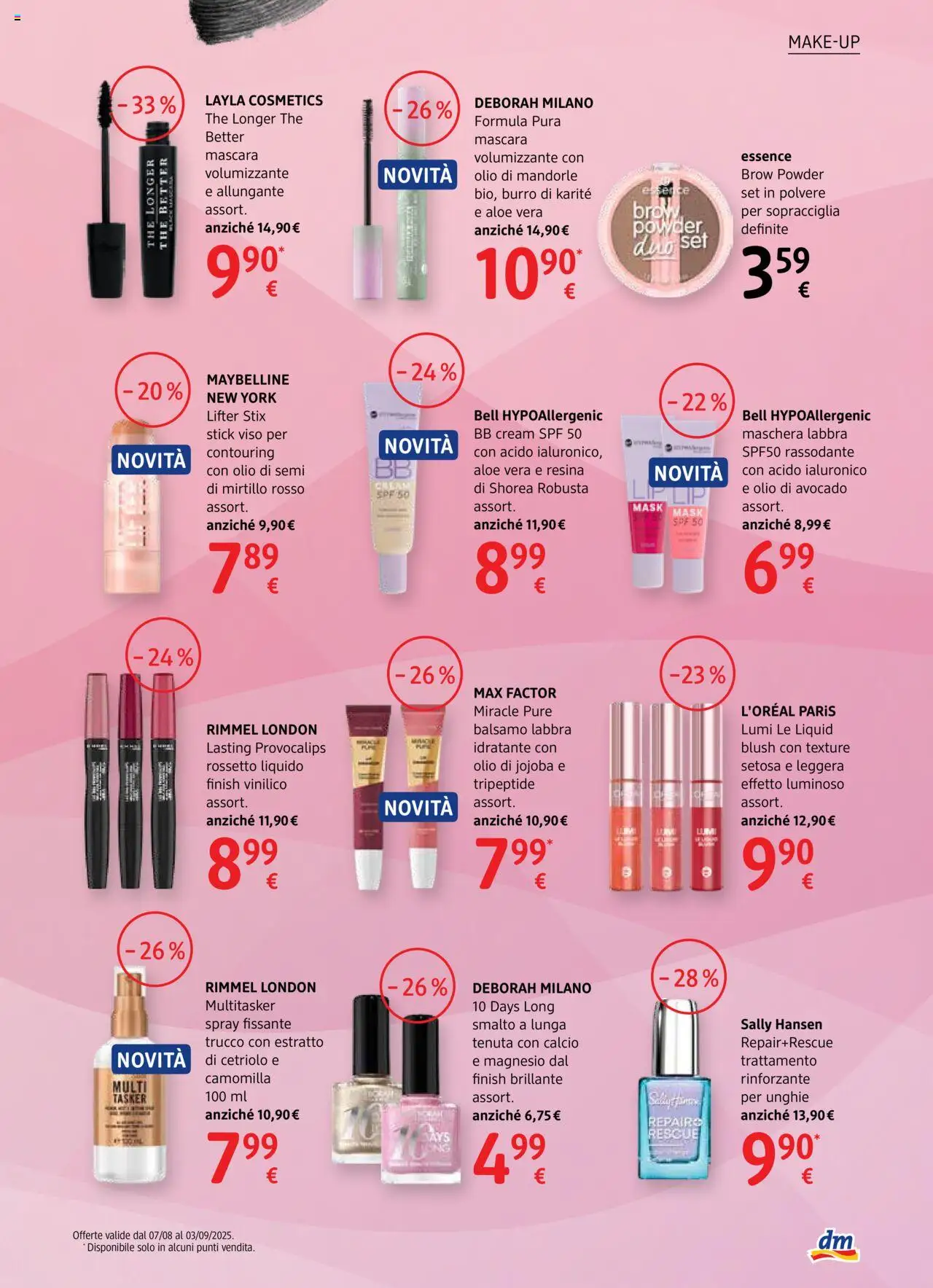 Volantino dm drogerie markt del 07.08.2025 | Pagina: 9 | Prodotti: Burro, Mandorle, BB cream, Blush