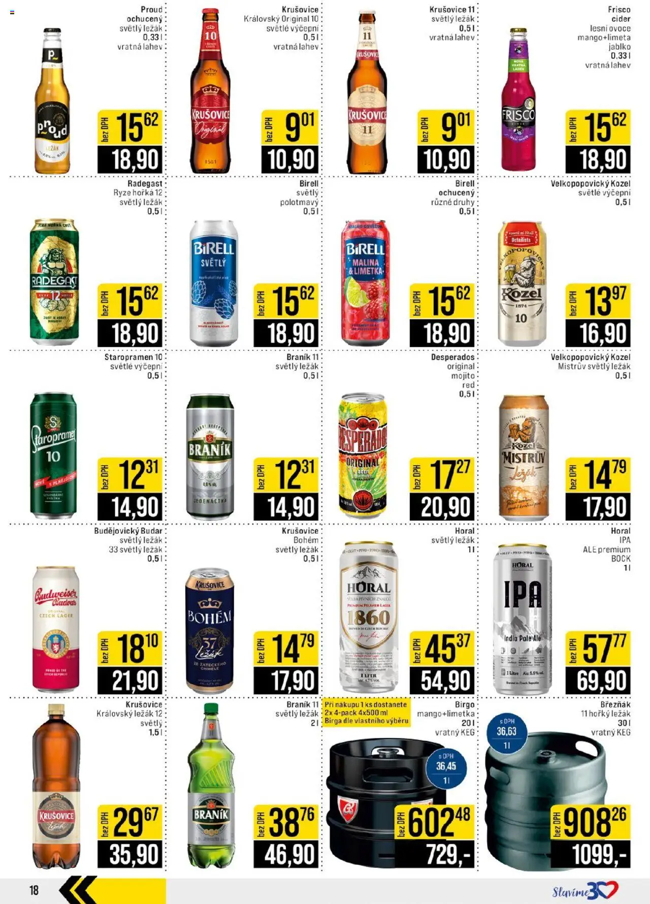 Jip leták - Cash & Carry od 06.08.2025 | Strana: 18 | Produkty: Staropramen 10, Frisco, Cider, Mojito