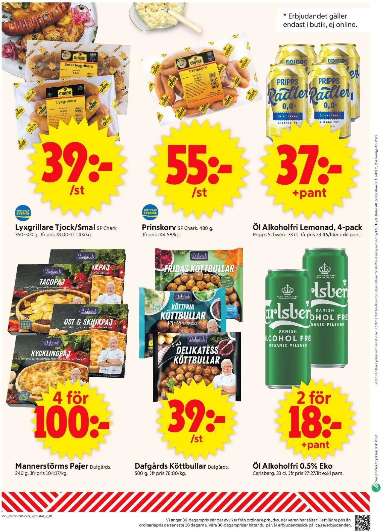 ICA Supermarket reklamblad aktuell från 16.06.2025 | Sida: 14 | Produkter: Galler, Ost, Öl, Broccoli