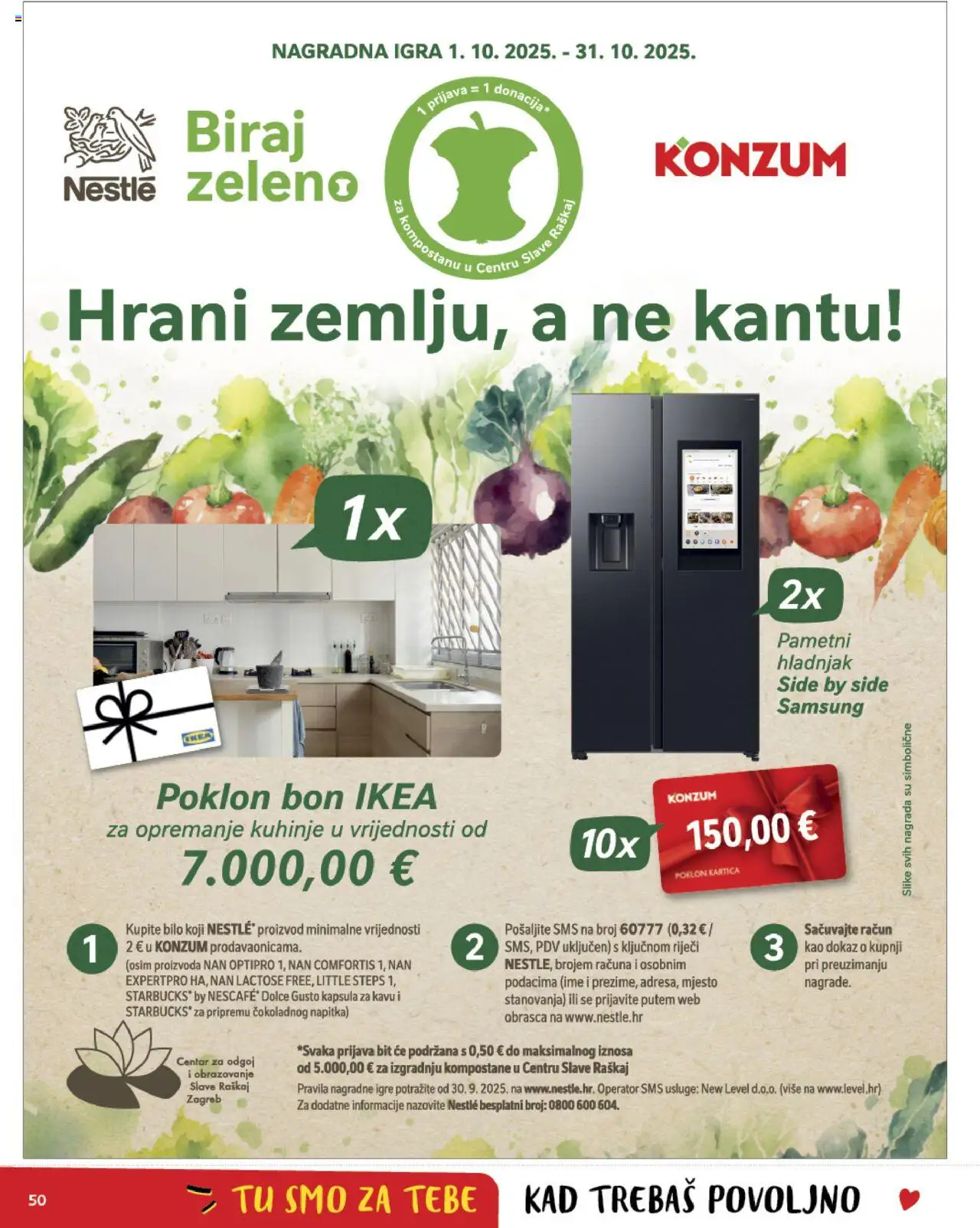 Konzum katalog | vrijedi od 01.10.2025 | Stranica: 50 | Proizvodi: Dolce Gusto, Nescafe, Igra, Hladnjak
