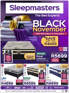 Sleepmasters specials catalogue – valid from 10.11.2025