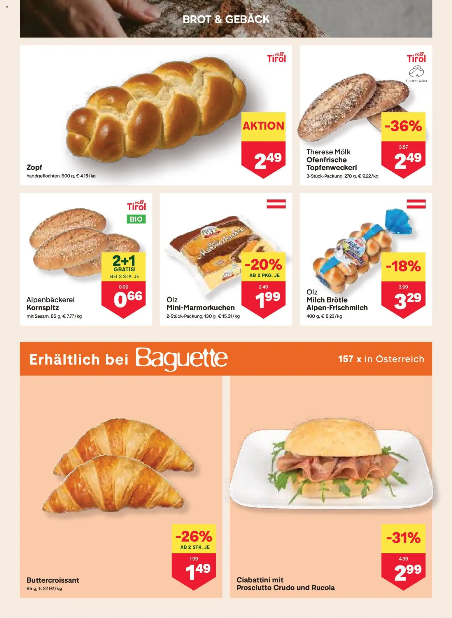 MPREIS Altenmarkt im Pongau gültig ab 27.02.2026 | Seite: 4 | Produkte: Jääkaappipakastin, Milch, Brot