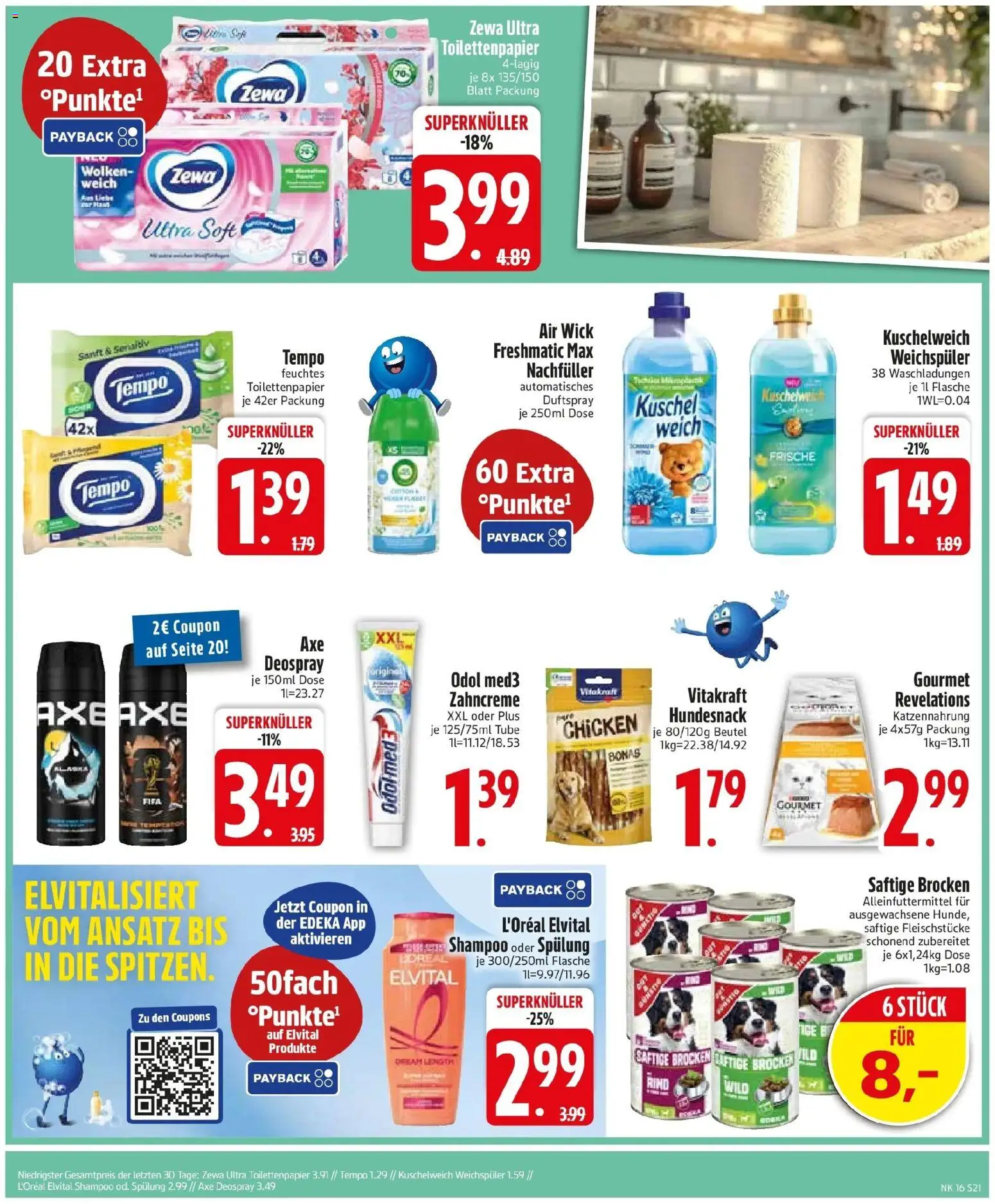 Edeka prospekt München	 – gültig ab 13.04.2026 | Seite: 23 | Produkte: Shampoo, Deodorant, Axe, Feuchtes Toilettenpapier