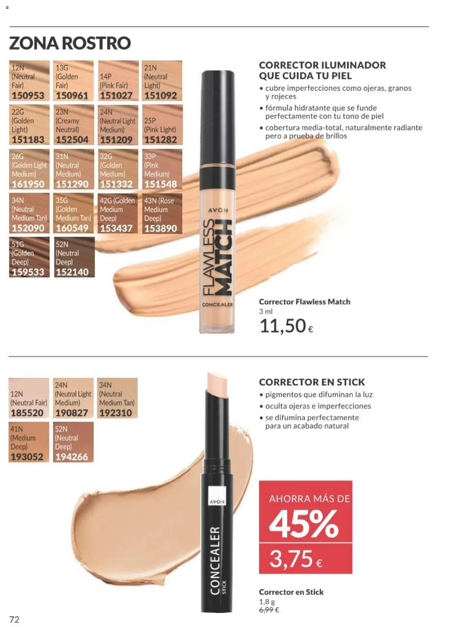 Catálogo AVON campaña 11 Black Friday │ válido desde el 01.11.2025 | Página: 72 | Productos: Corrector, Iluminador