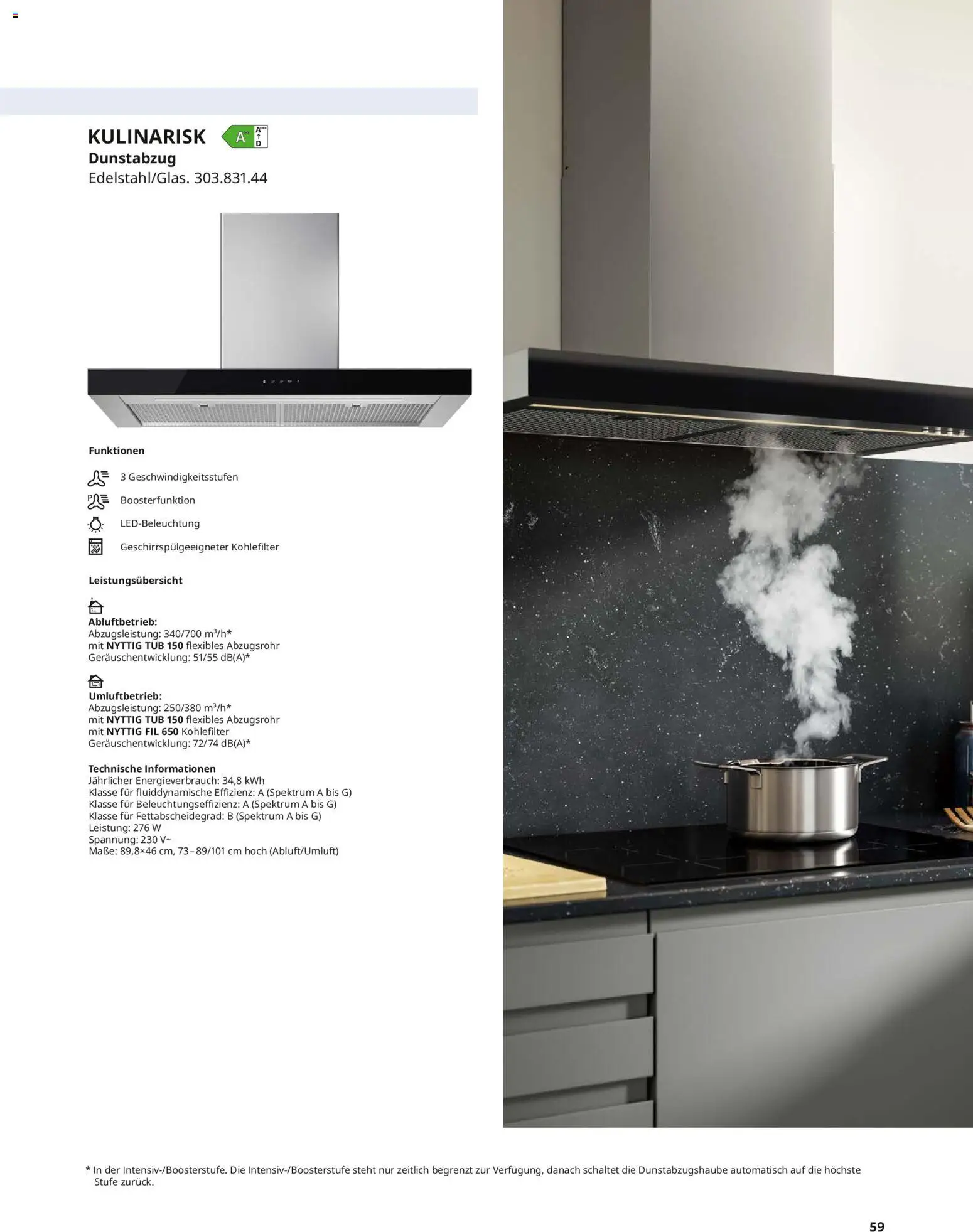 Ikea Elektrogeräte – gültig ab 10.04.2026 | Seite: 59 | Produkte: Dunstabzug