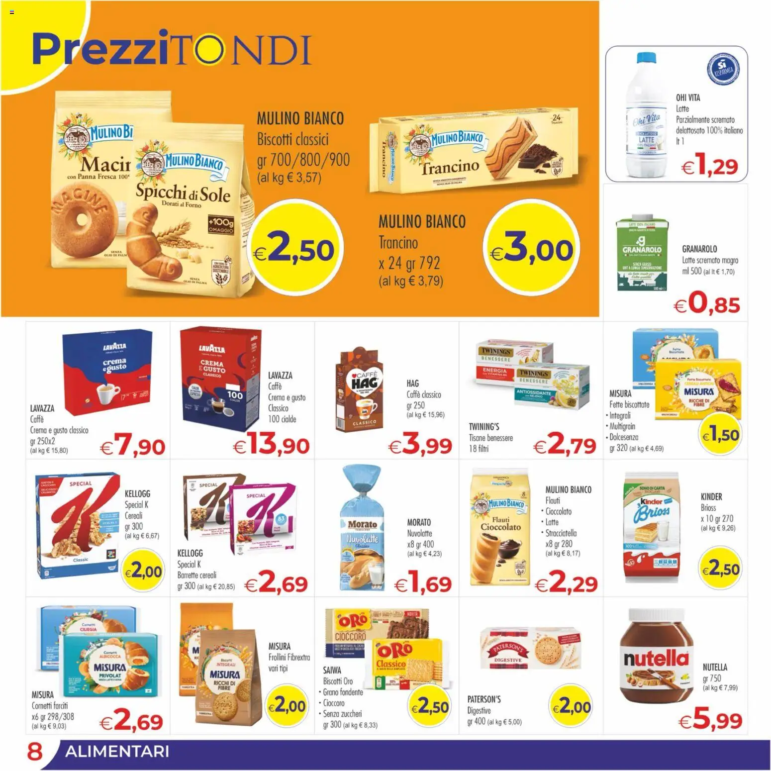 Volantino MerSi Supermercati del 21.01.2026 | Pagina: 8 | Prodotti: Caffè, Biscotti, Frollini, Stracciatella