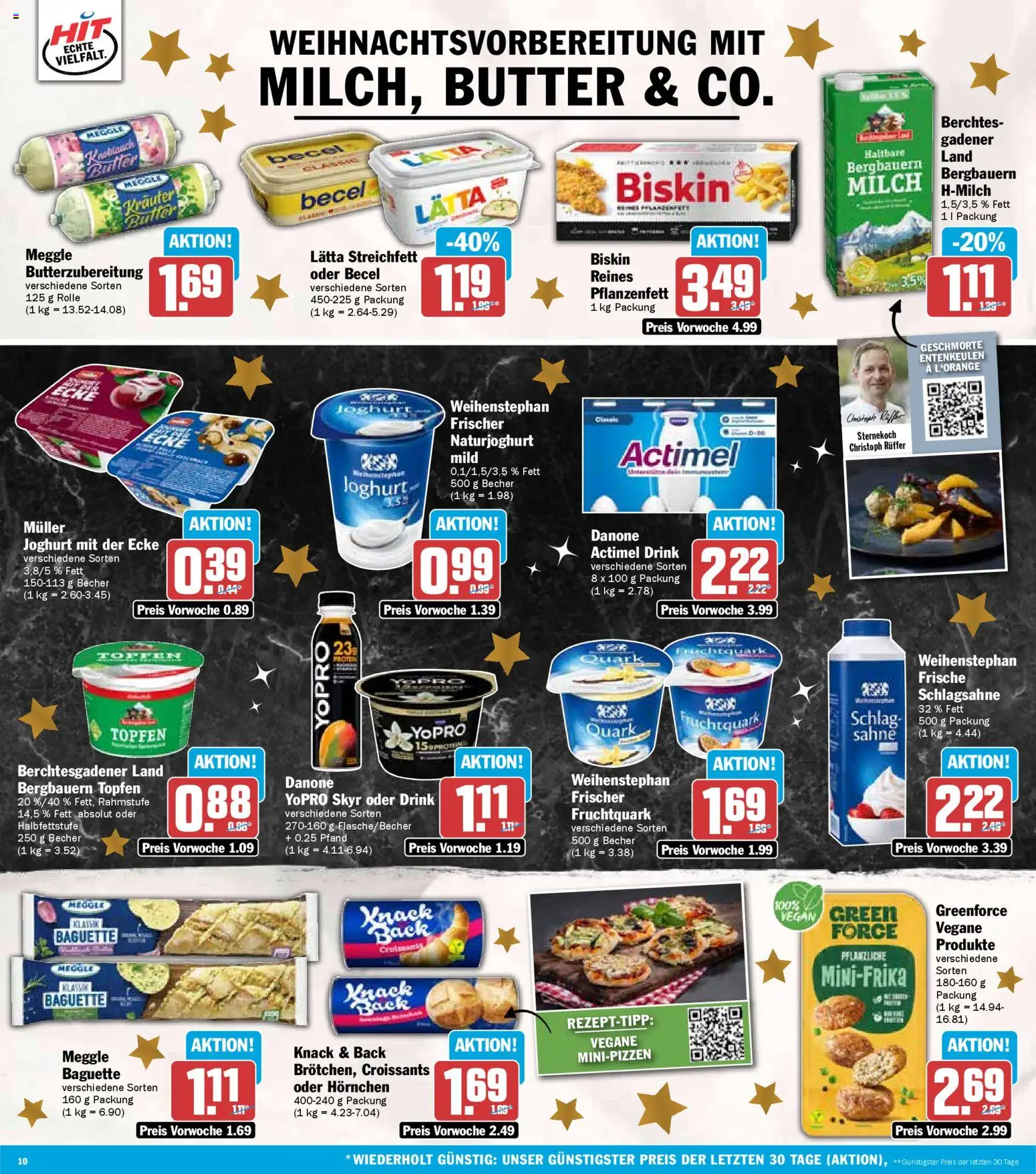 HIT Prospekt Baden-Württemberg – gültig ab 22.12.2025 | Seite: 10 | Produkte: Quark, Schlagsahne, Butter, Baguette