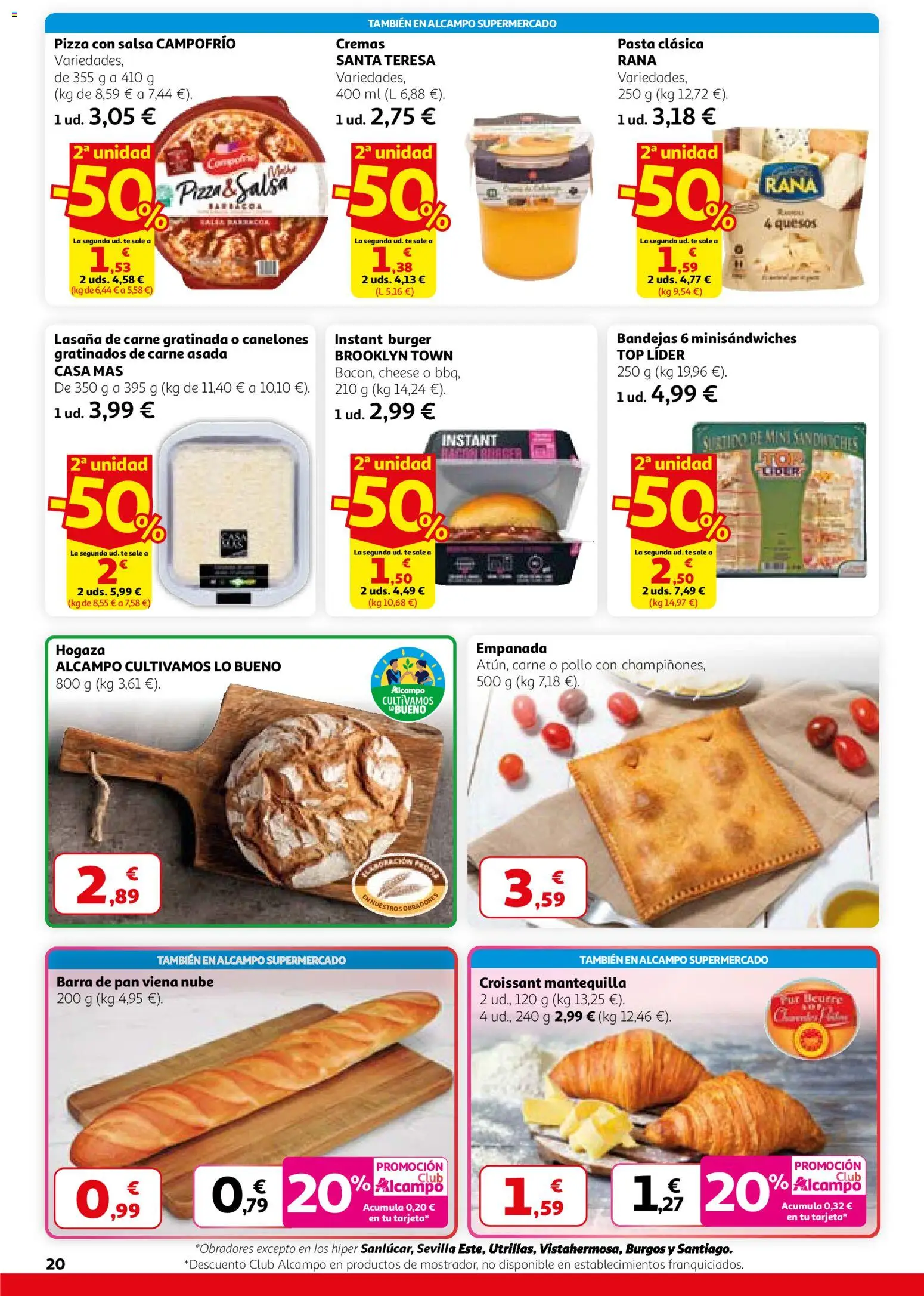 Alcampo - HG Madrid Unificado │ válido desde el 26.02.2026 | Página: 20 | Productos: Pizza, Croissant, Té, Συσκευή ροής