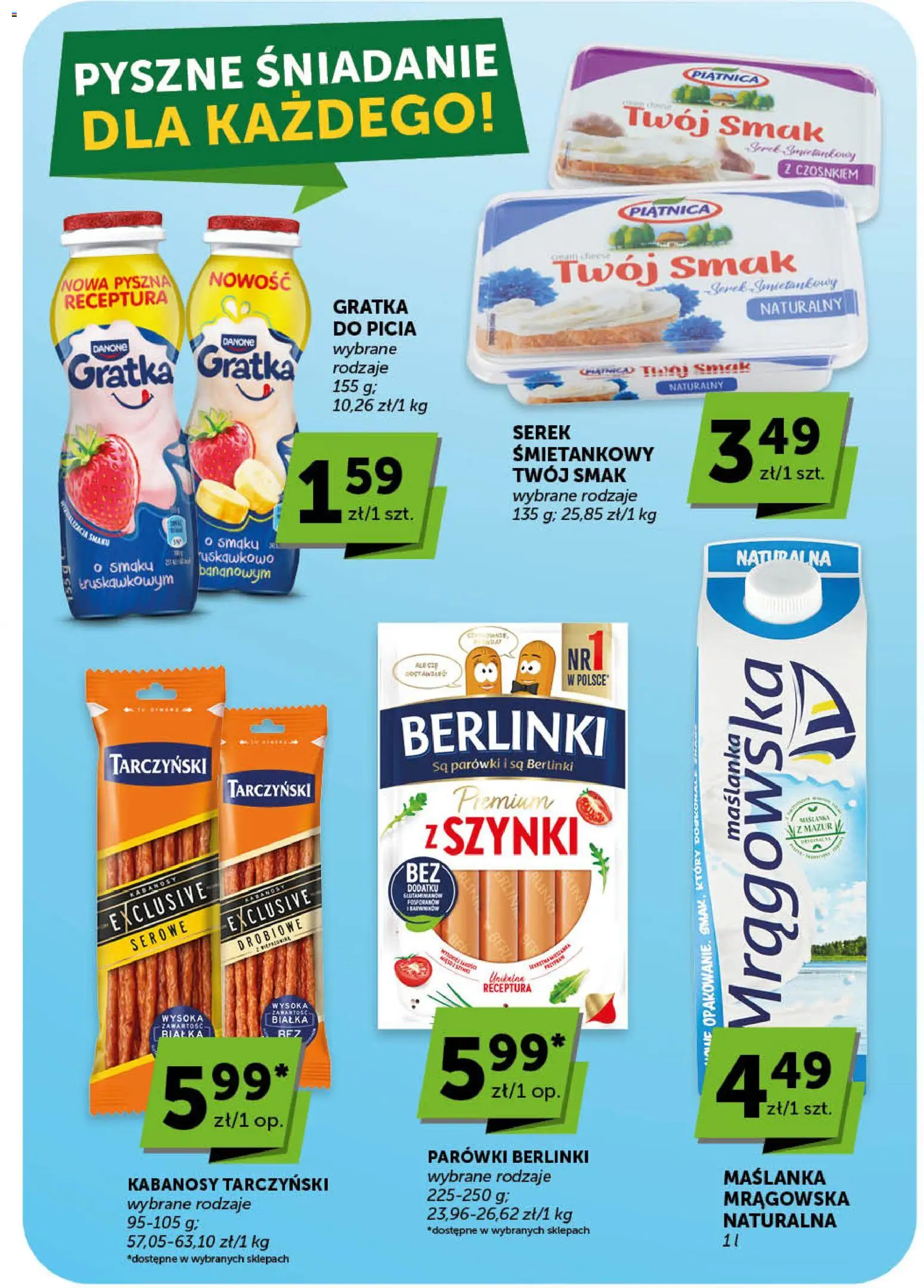 Euro Sklep gazetka - Market od 16.04.2026 | Strona: 14 | Produkty: Parówki berlinki, Serek, Kabanosy, Parówki