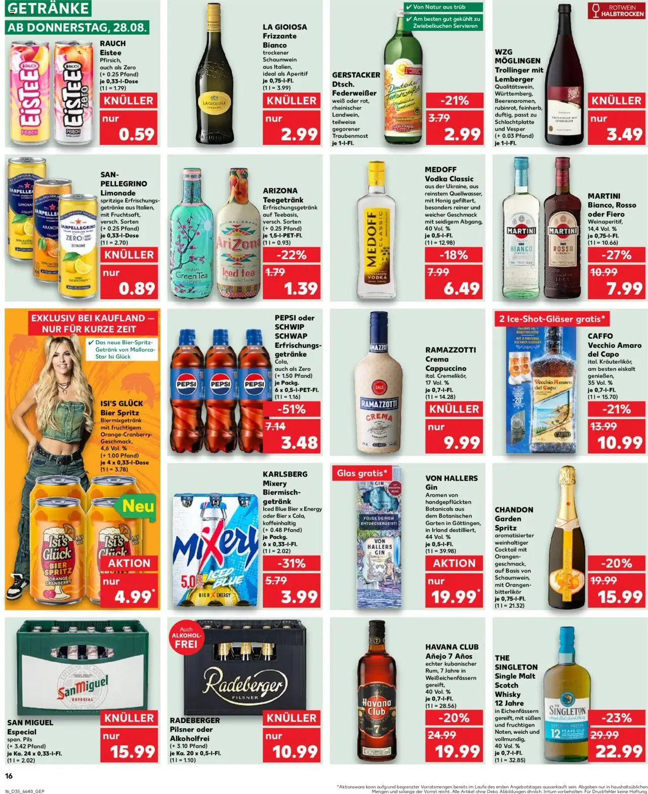 Kaufland Prospekt 	 - gültig ab dem 28.08.2025 | Seite: 16 | Produkte: Martini, Whisky, Rotwein, Pepsi