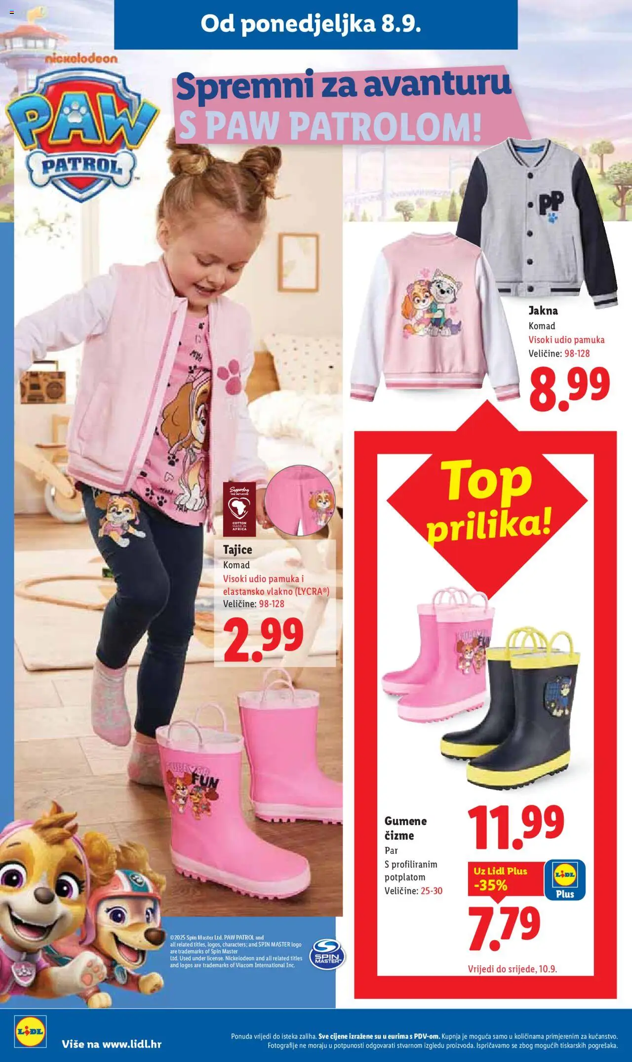 Lidl katalog | vrijedi od 08.09.2025 | Stranica: 30 | Proizvodi: Jakna, Tajice, Čizme, Gumene čizme