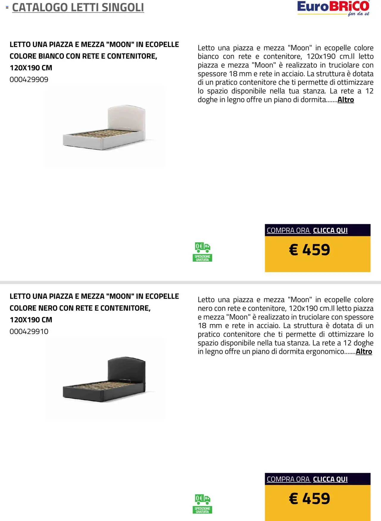 Volantino Eurobrico del 23.07.2025 | Pagina: 35 | Prodotti: Contenitore, Letto