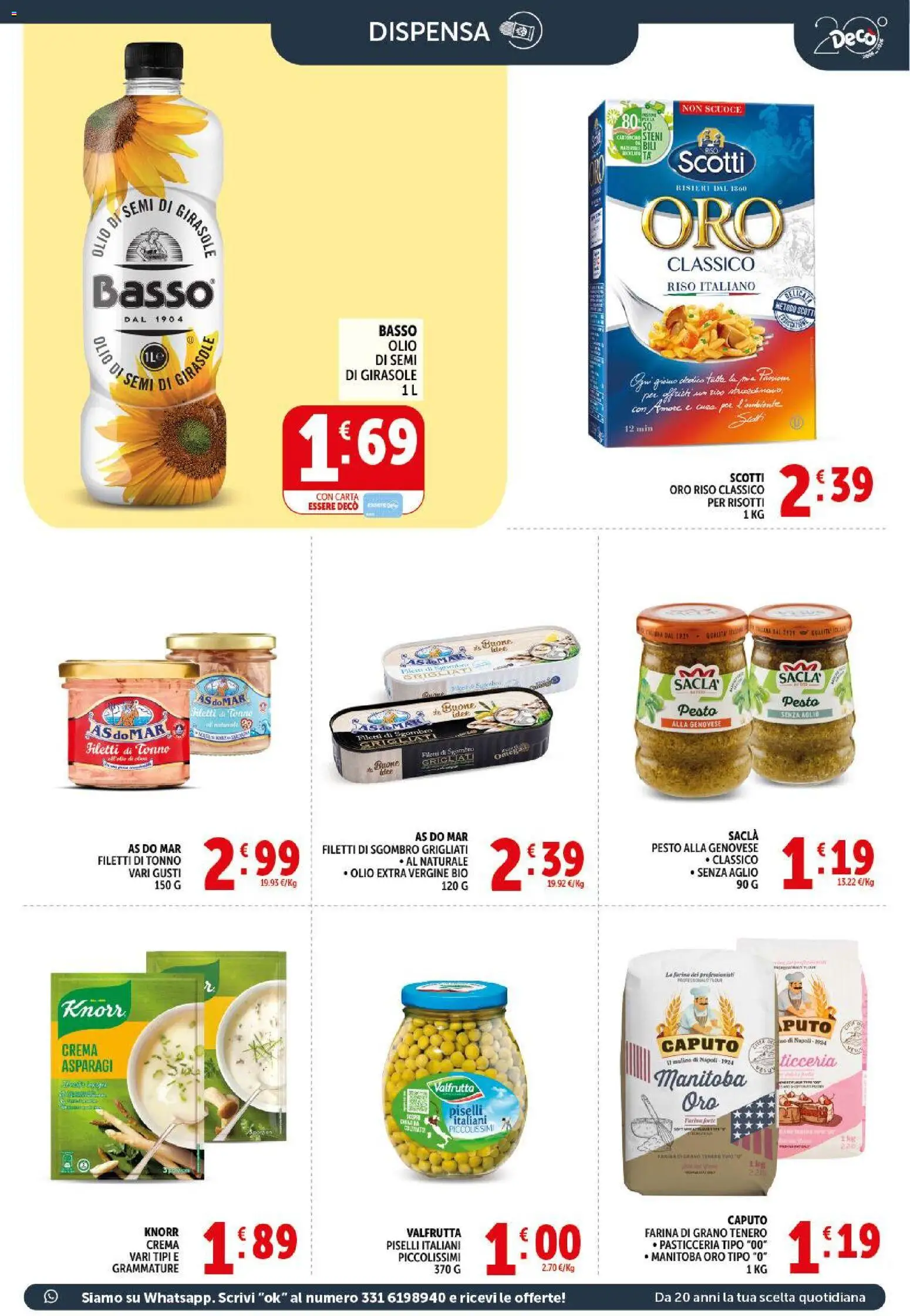 Volantino Decò del 17.03.2026 | Pagina: 13 | Prodotti: Olio, Piselli, Tonno, Asparagi