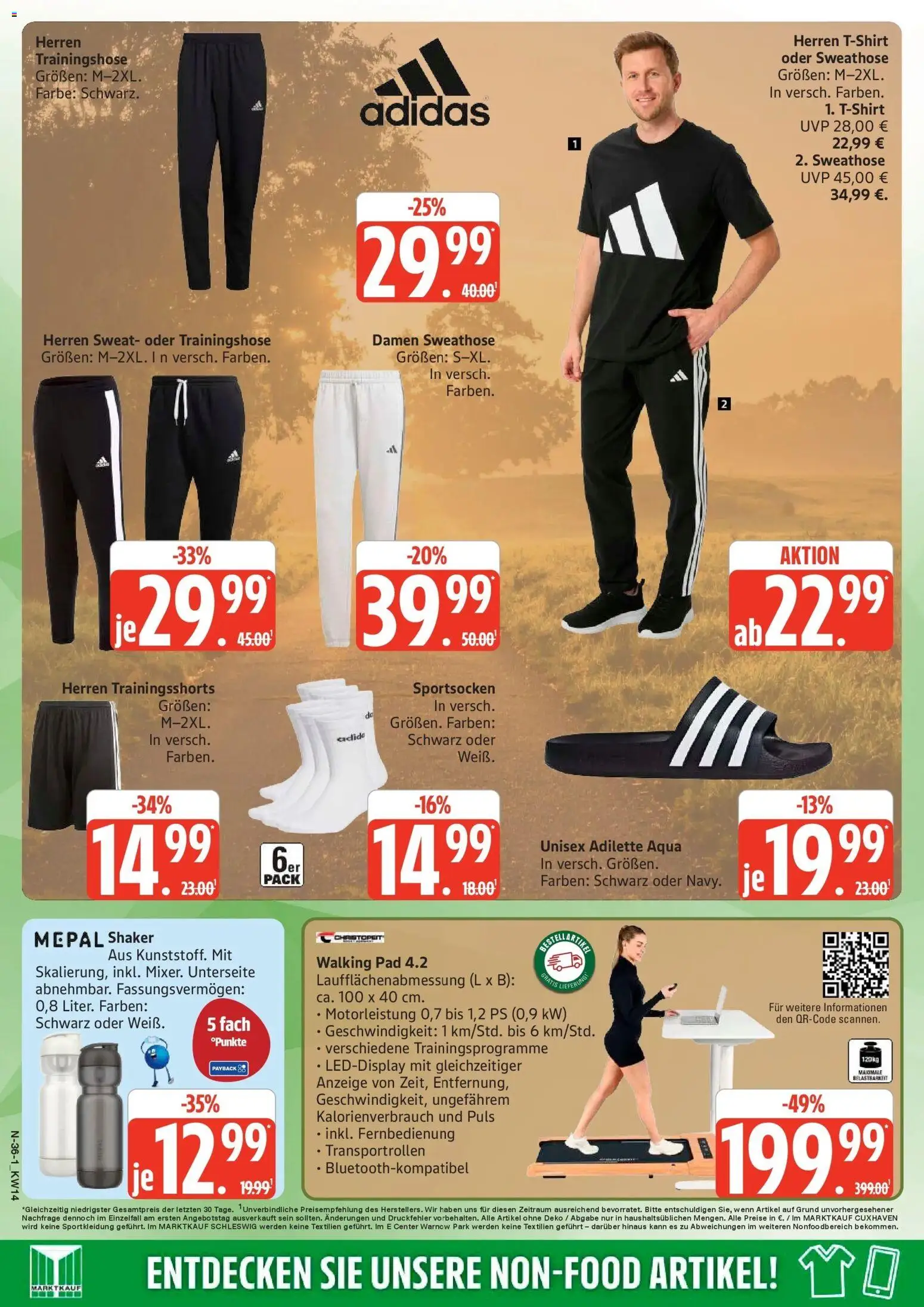 Edeka prospekt Rostock	 – gültig ab 30.03.2026 | Seite: 36 | Produkte: Sweathose, T-Shirt, Trainingshose, Walking