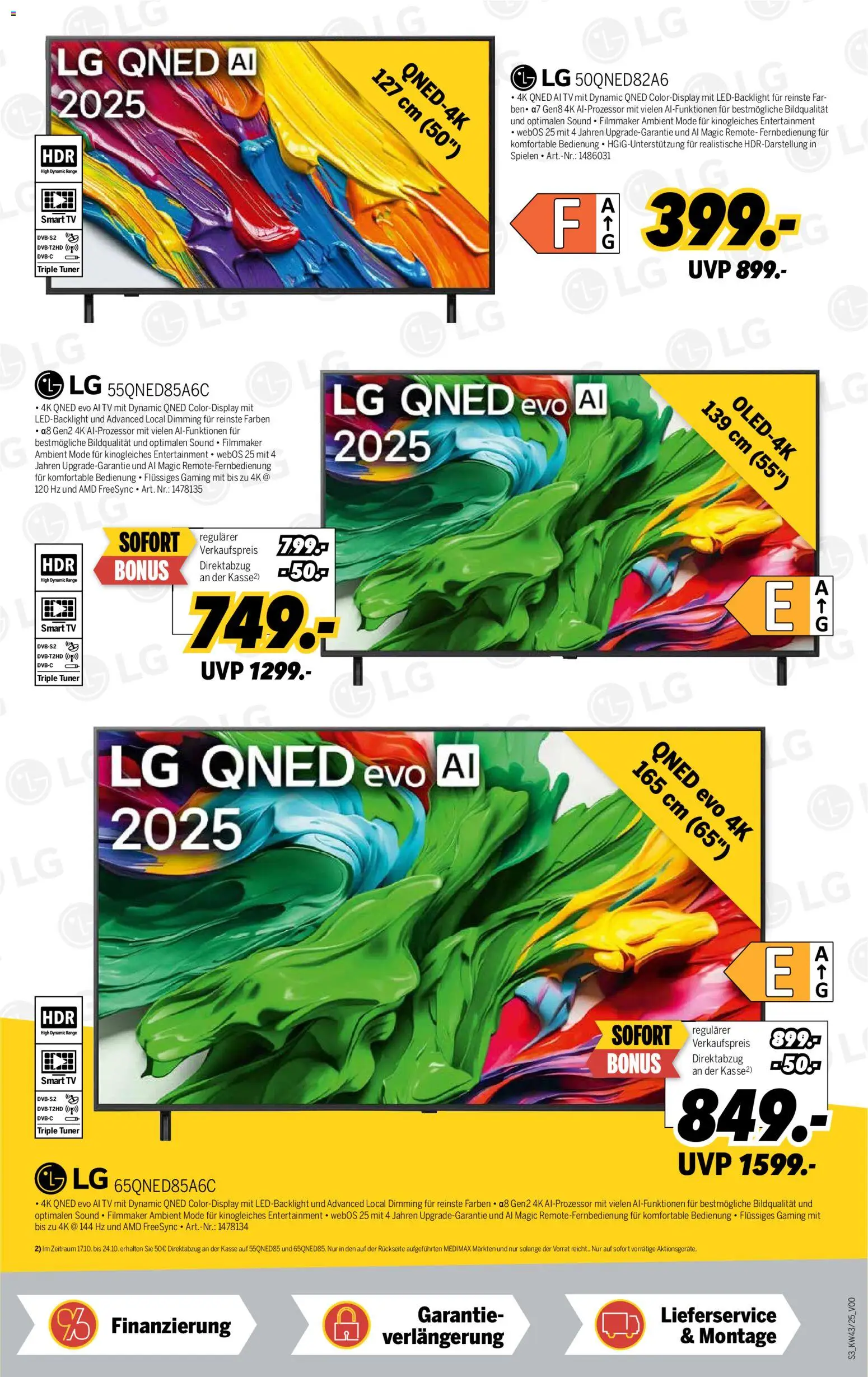 Medimax Marken Tage – gültig ab 18.10.2025 | Seite: 3 | Produkte: LG, Smart TV, TV