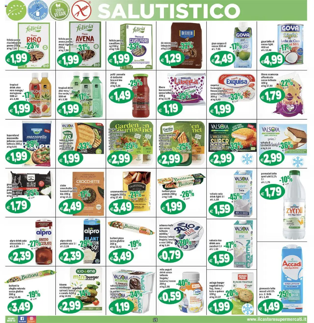 Volantino Il Castoro del 06.08.2025 | Pagina: 15 | Prodotti: Formaggio, Cavolfiore, The, Penne