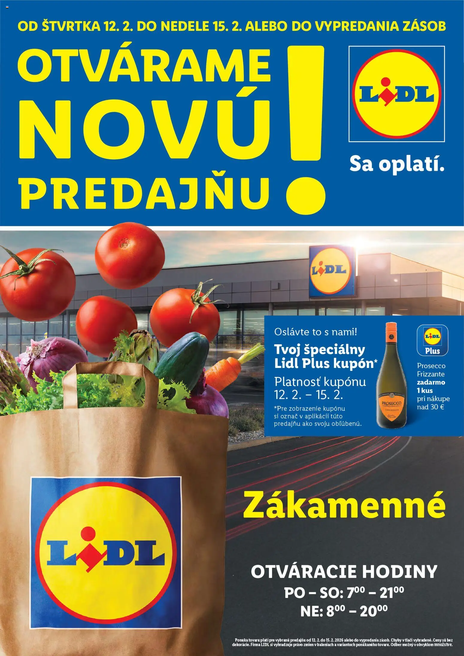 Nové Lidl akcie – leták je platný od 12.02.2026 | Strana: 1 | Produkty: Hodiny, Prosecco
