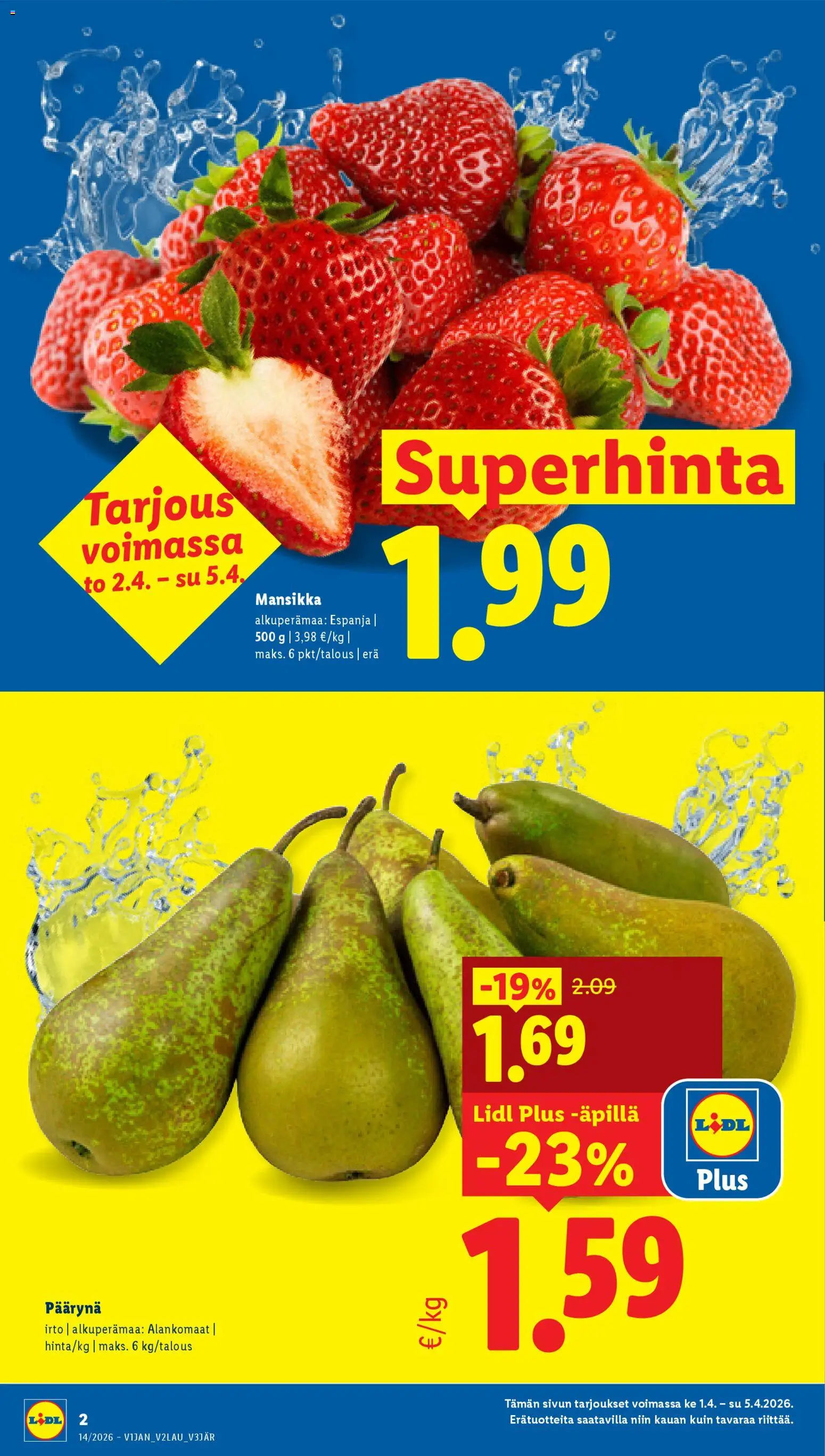 Lidl tarjoukset - Helsinki – voimassa 01.04.2026 alkaen | Sivu: 2