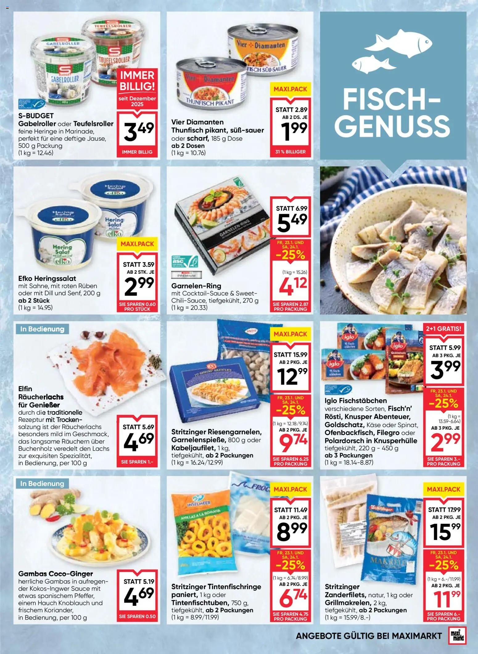 Maximarkt  Flugblatt gültig ab 22.01.2026 | Seite: 7 | Produkte: Pfeffer, Knoblauch, Käse, Fisch