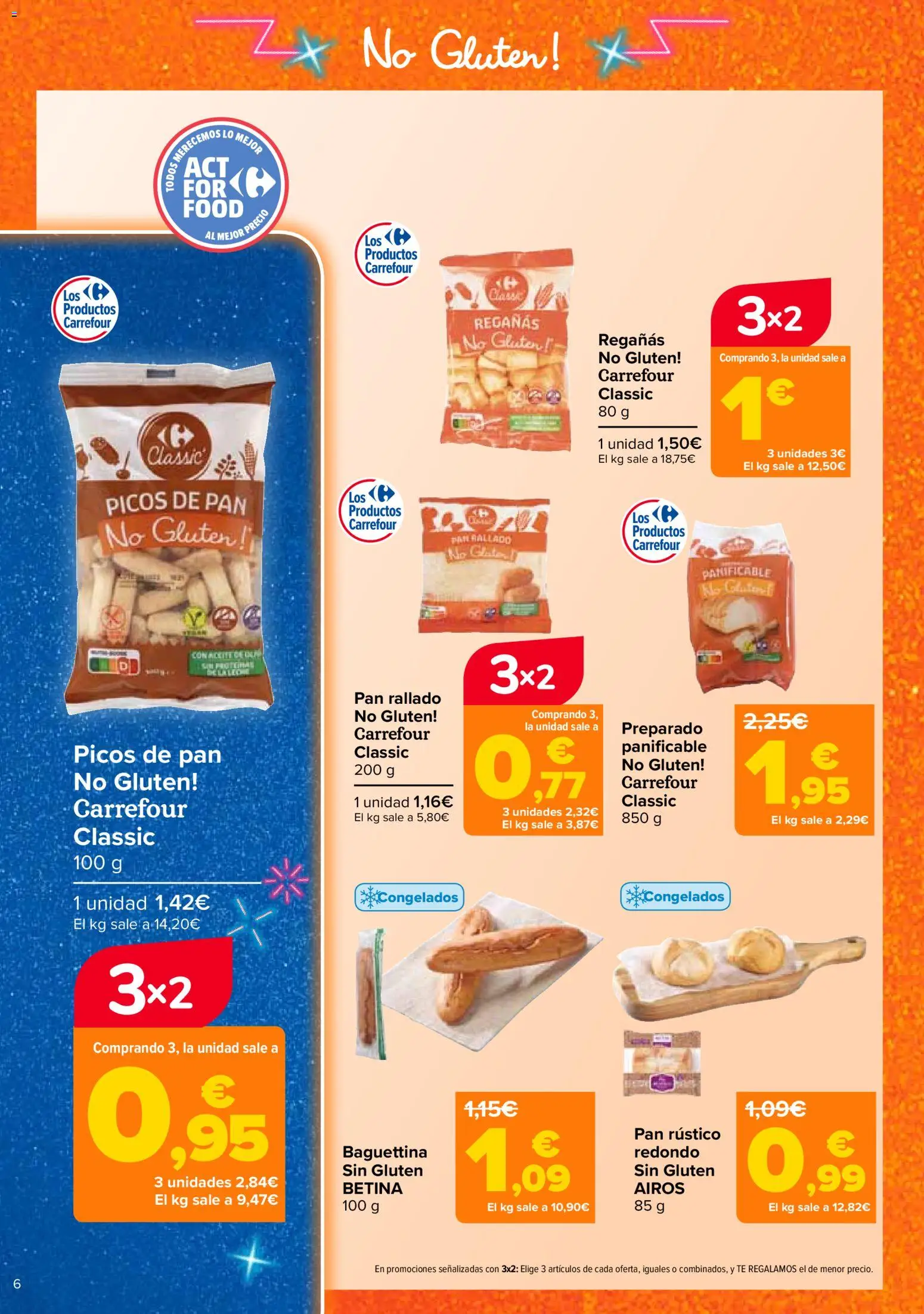 Carrefour Sin Gluten │ válido desde el 07.04.2026 | Página: 6 | Productos: Pan, Té, Σανίδα