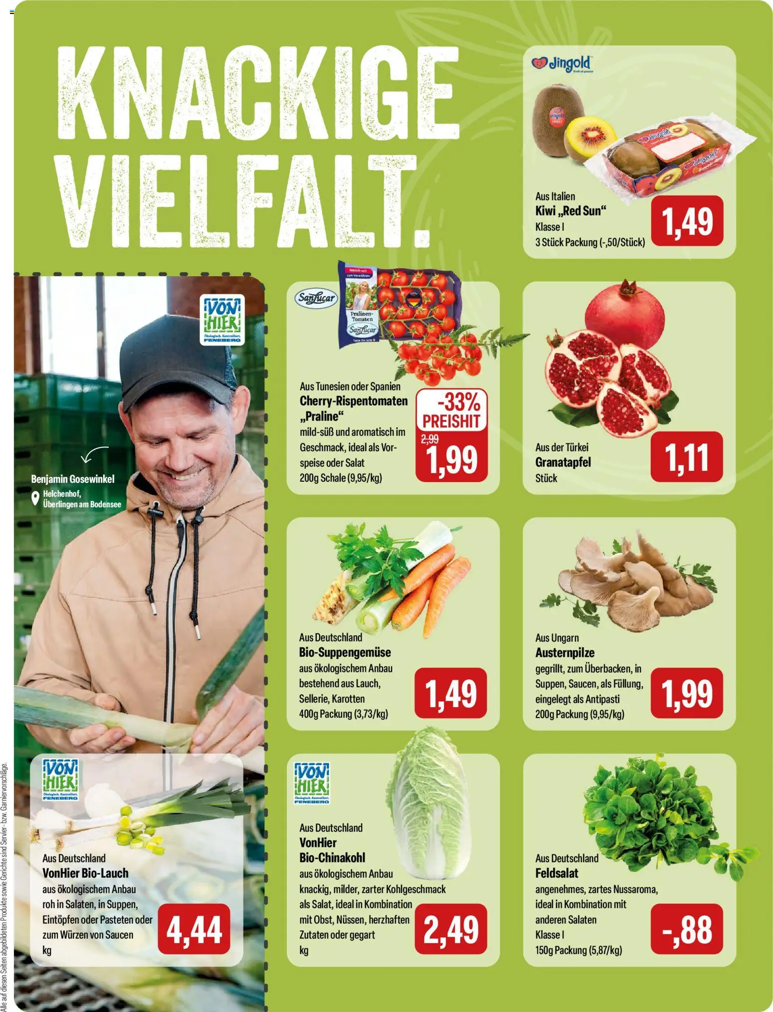 Feneberg Angebote – gültig ab 27.11.2025 | Seite: 9 | Produkte: Granatapfel, Tomaten, Kiwi, Salat