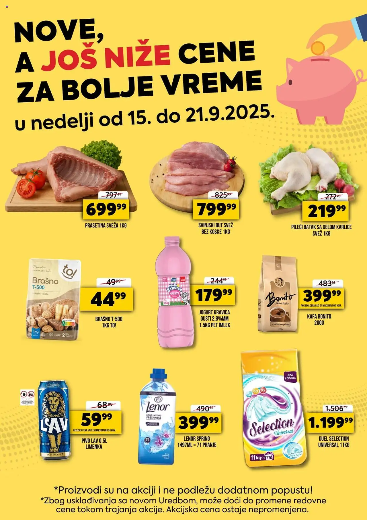 Tekijanka katalog - važi od 15.09.2025 | Strana: 1 | Proizvode: Lenor, Brašno, Kafa, Pivo