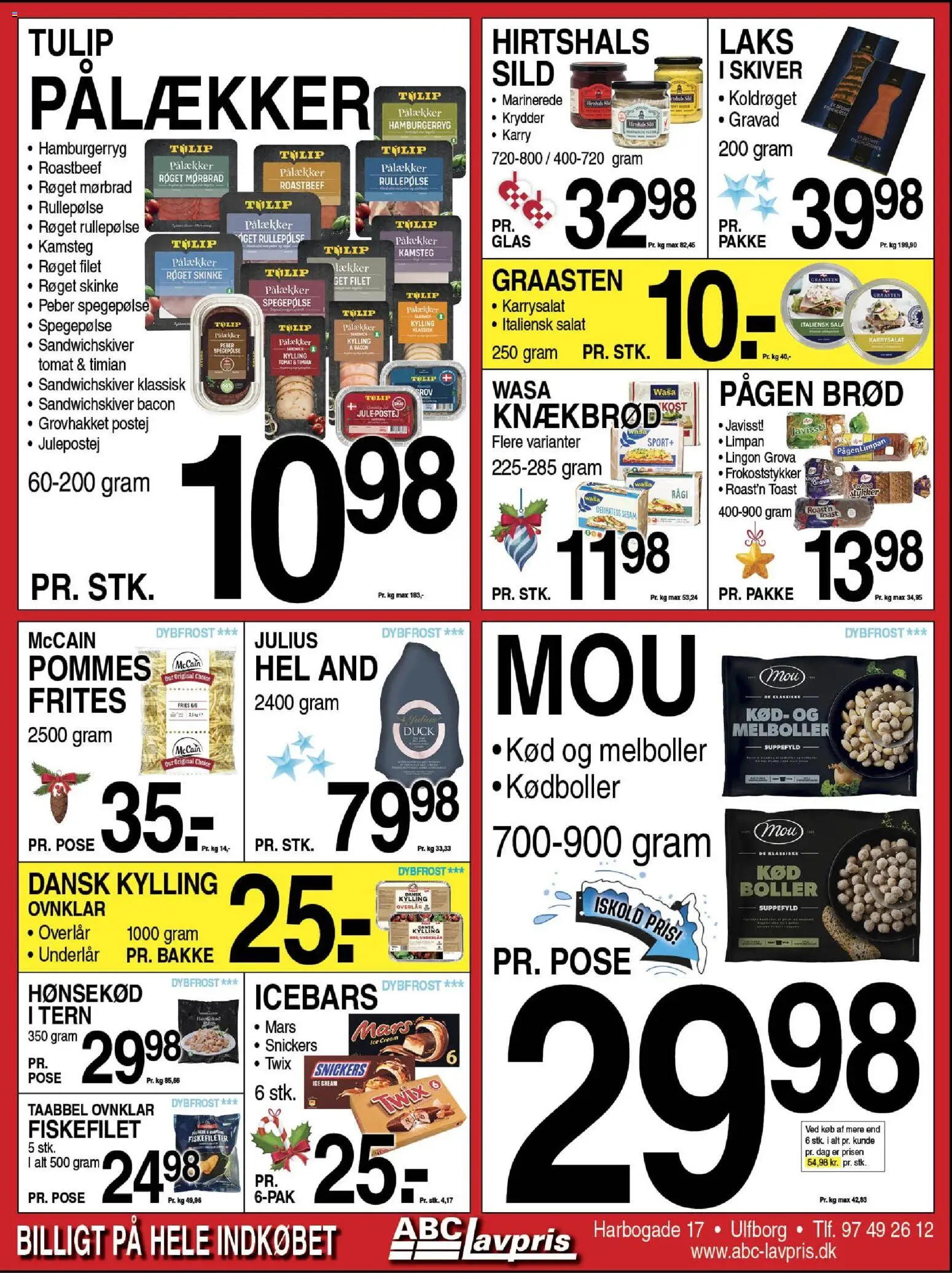 Abc Lavpris tilbudsavis – gyldig fra 26.11.2025 | Side: 6 | Produkter: Skinke, Salat, Spegepølse, Italiensk salat