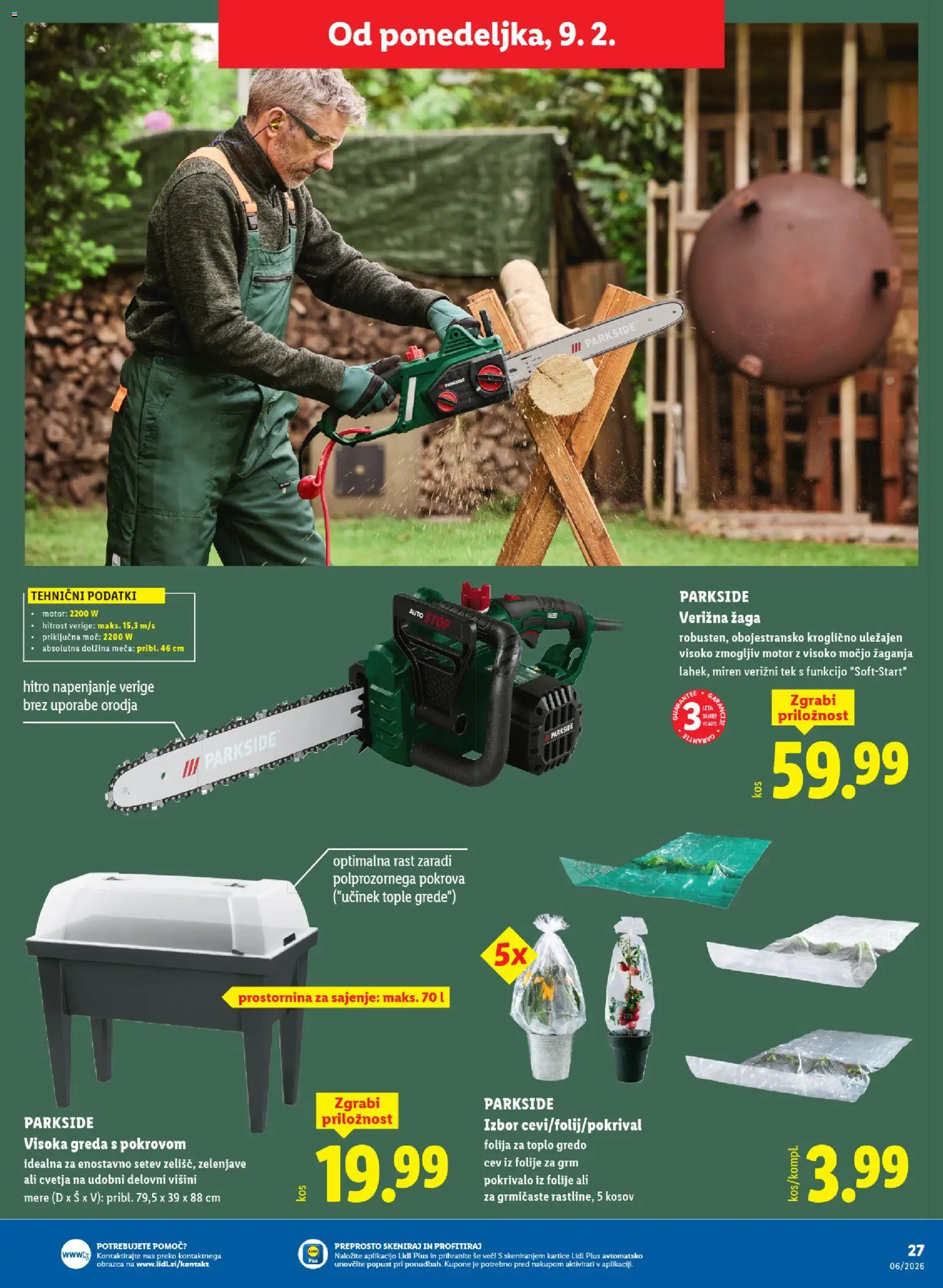 Novi Lidl katalog ponudbe – veljaven od 05.02.2026 | Stran: 49 | Izdelki: Verižna žaga, Folija