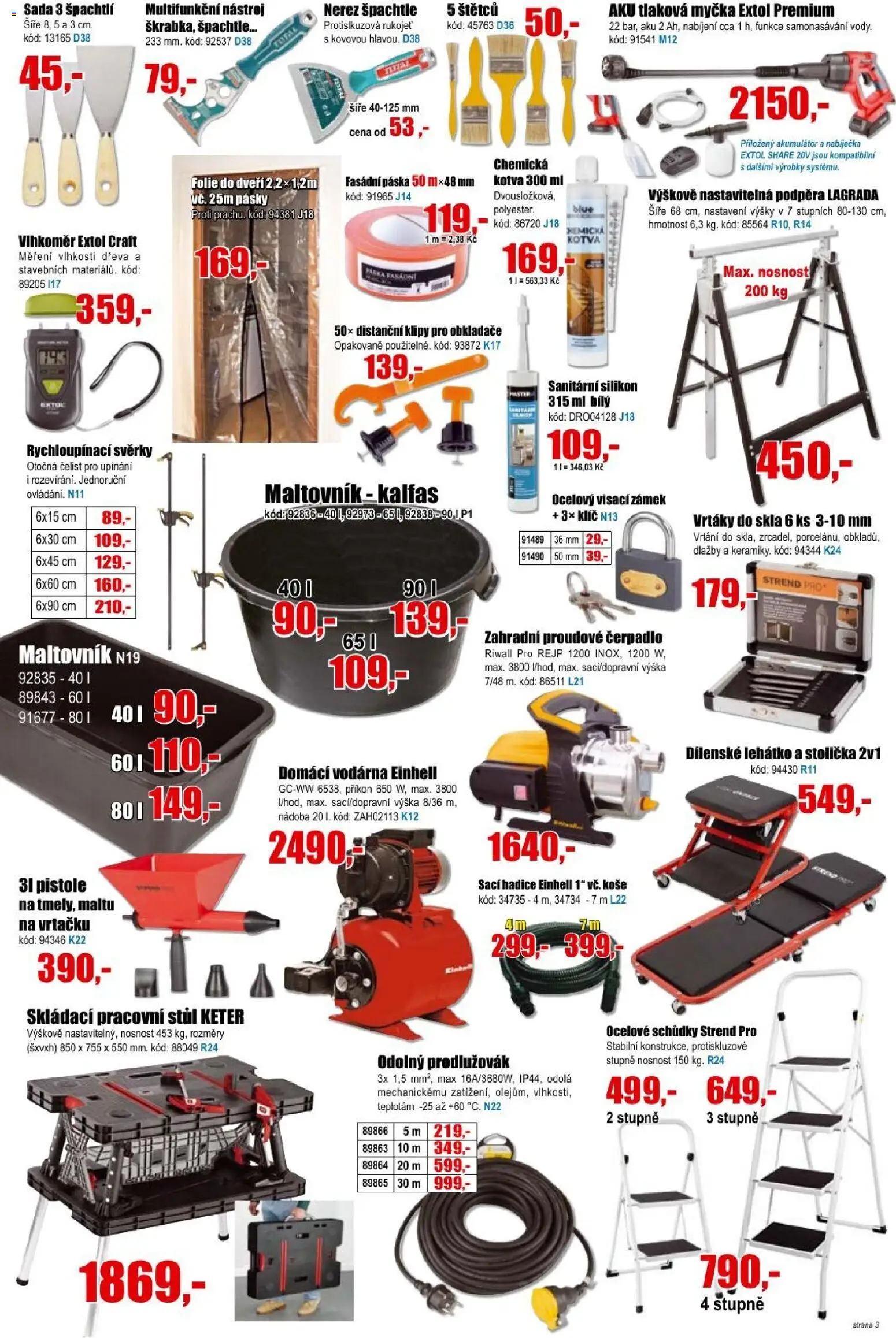 Eva supermarket leták od 25.03.2026 | Strana: 3 | Produkty: Fólie, Domácí vodárna, Stůl, Čerpadlo