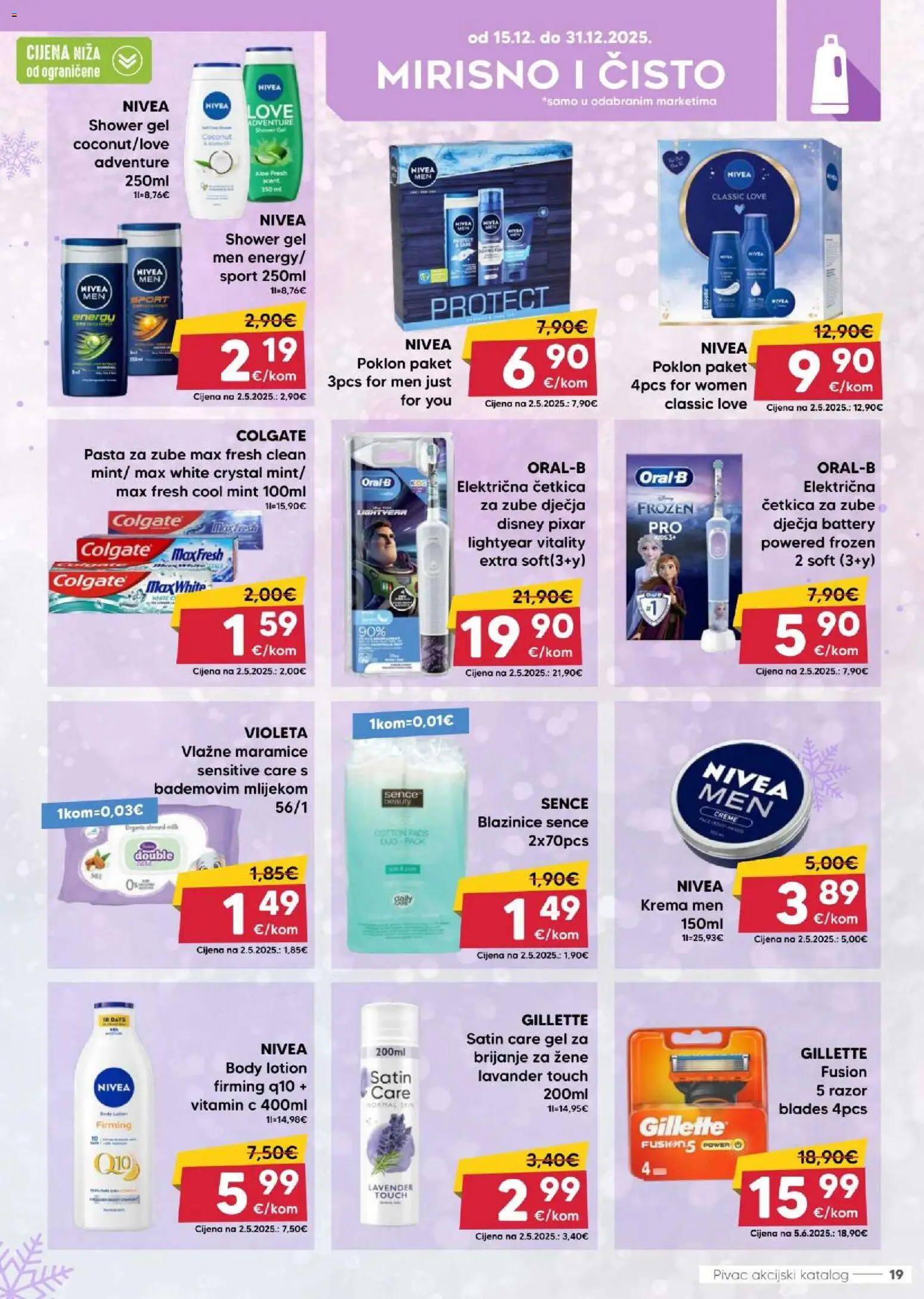 Pivac katalog | vrijedi od 15.12.2025 | Stranica: 19 | Proizvodi: Vlažne maramice, Pasta za zube, Četkica za zube, Pasta