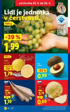 Lidl leták platný od 20.04.2026 | Strana: 60 | Produkty: Citróny, Avokádo, Zeler, Hrozno