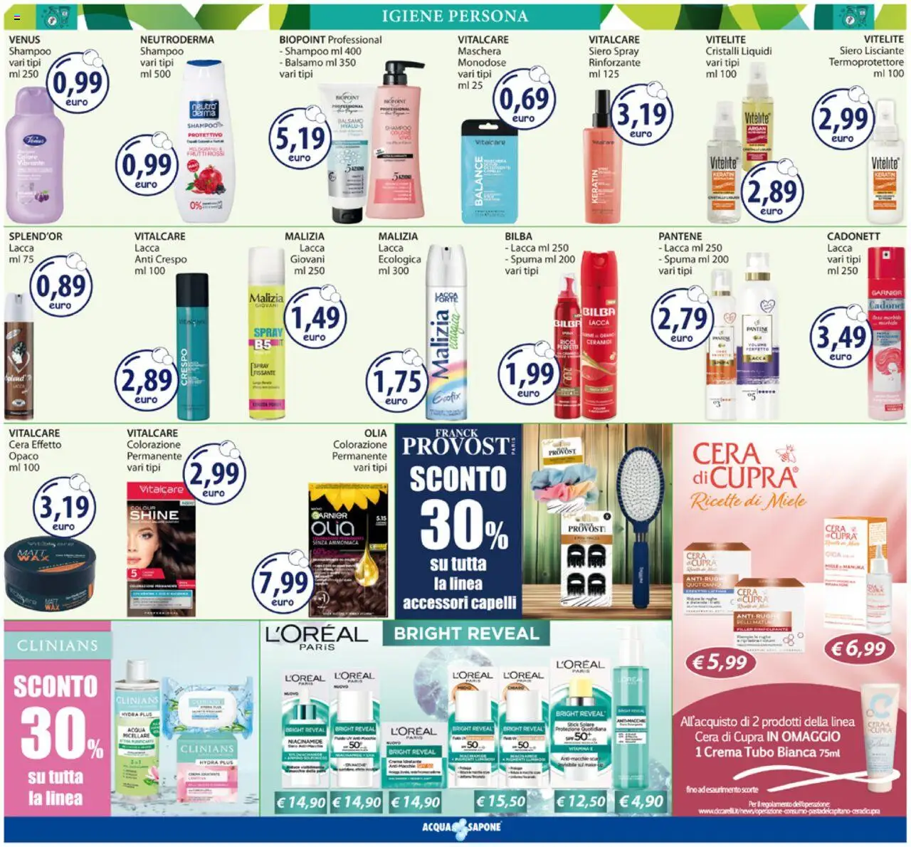 Volantino Acqua e Sapone del 06.10.2025 | Pagina: 7 | Prodotti: Lacca, Acqua, Tubo, Miele