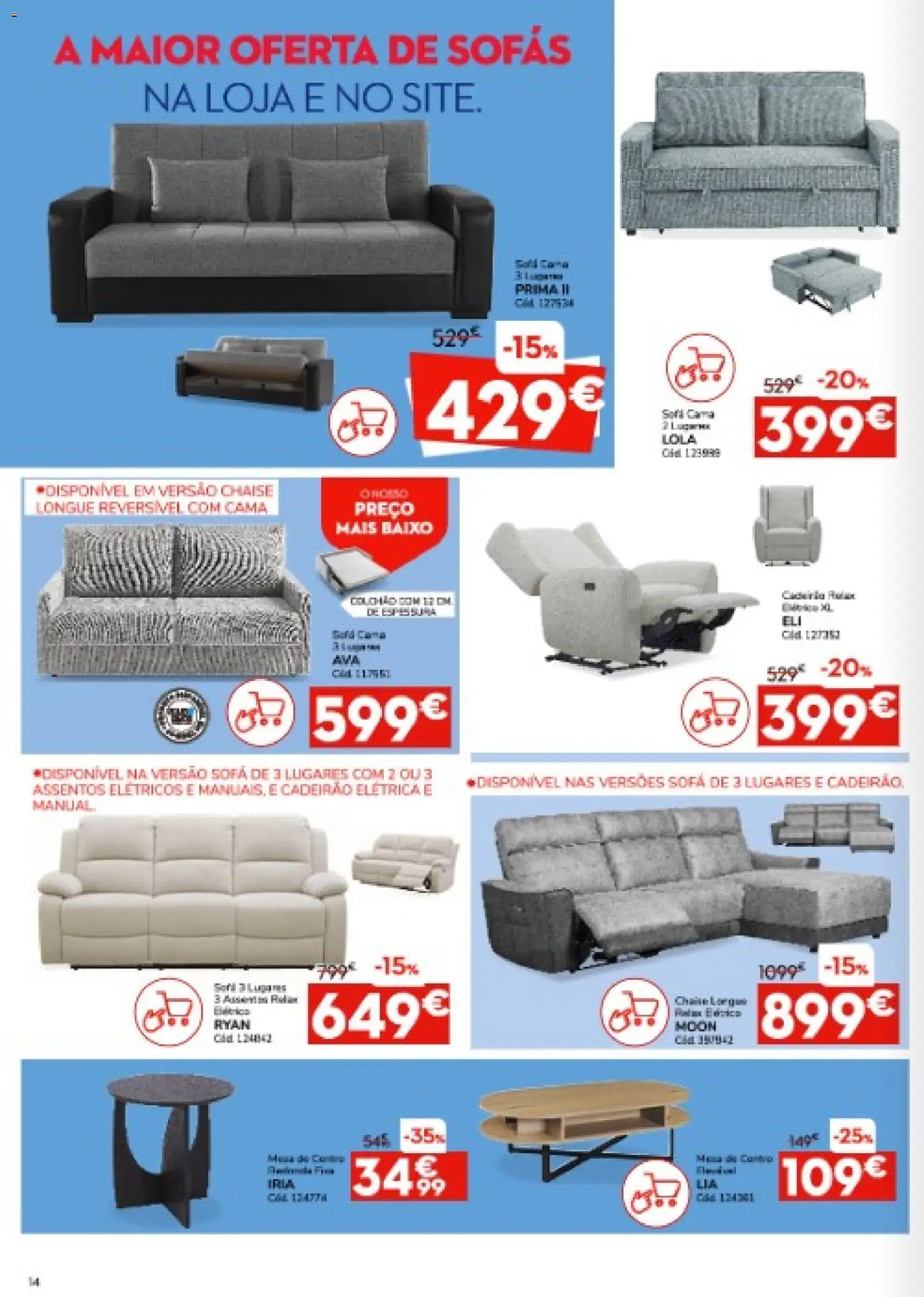 Conforama folheto │ válido de 05.02.2026 | Página: 14 | Produtos: Sofás, Cama, Sofá