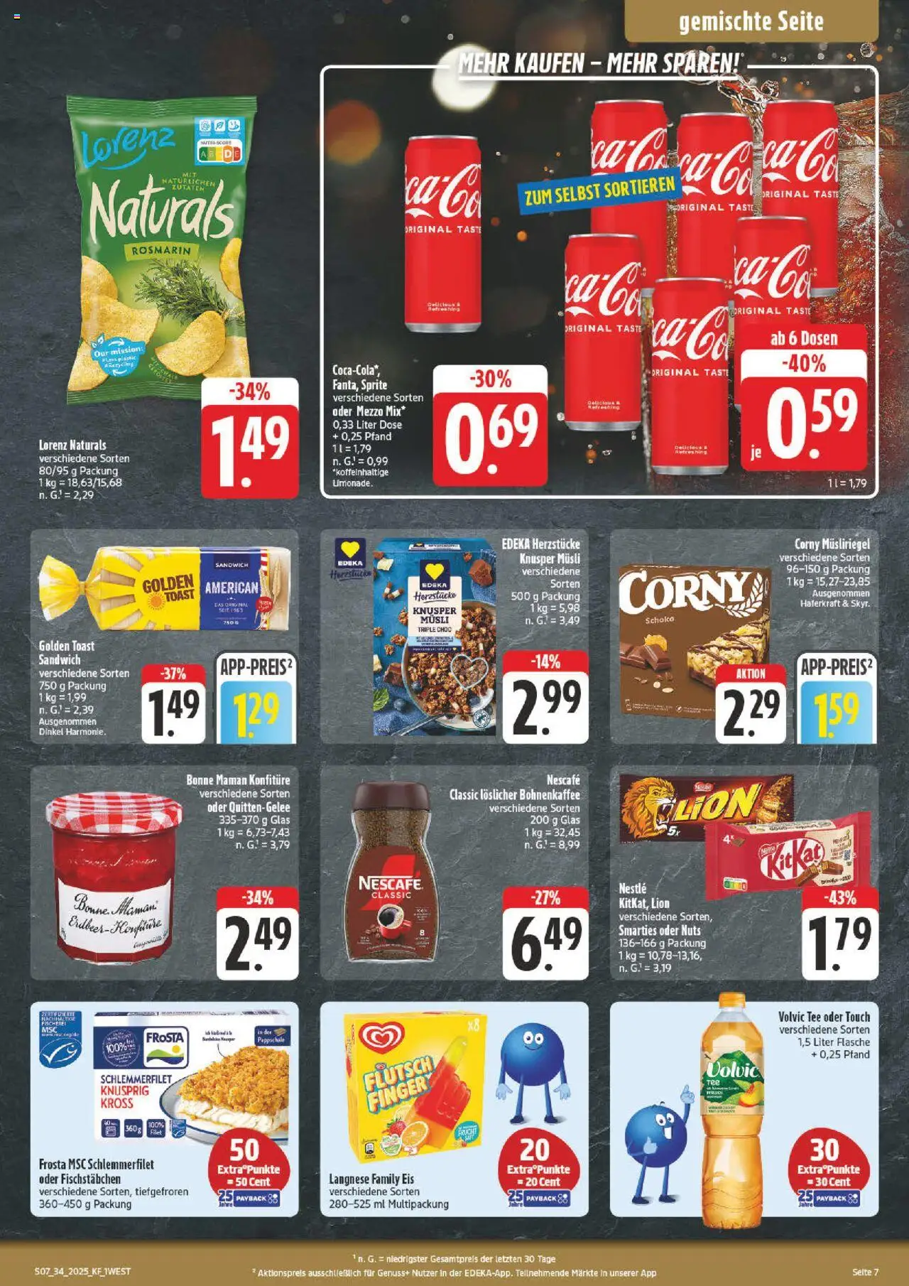nah & gut Prospekt 	 - gültig ab dem 18.08.2025 | Seite: 7 | Produkte: Langnese, Smarties, Tee, Bonne maman