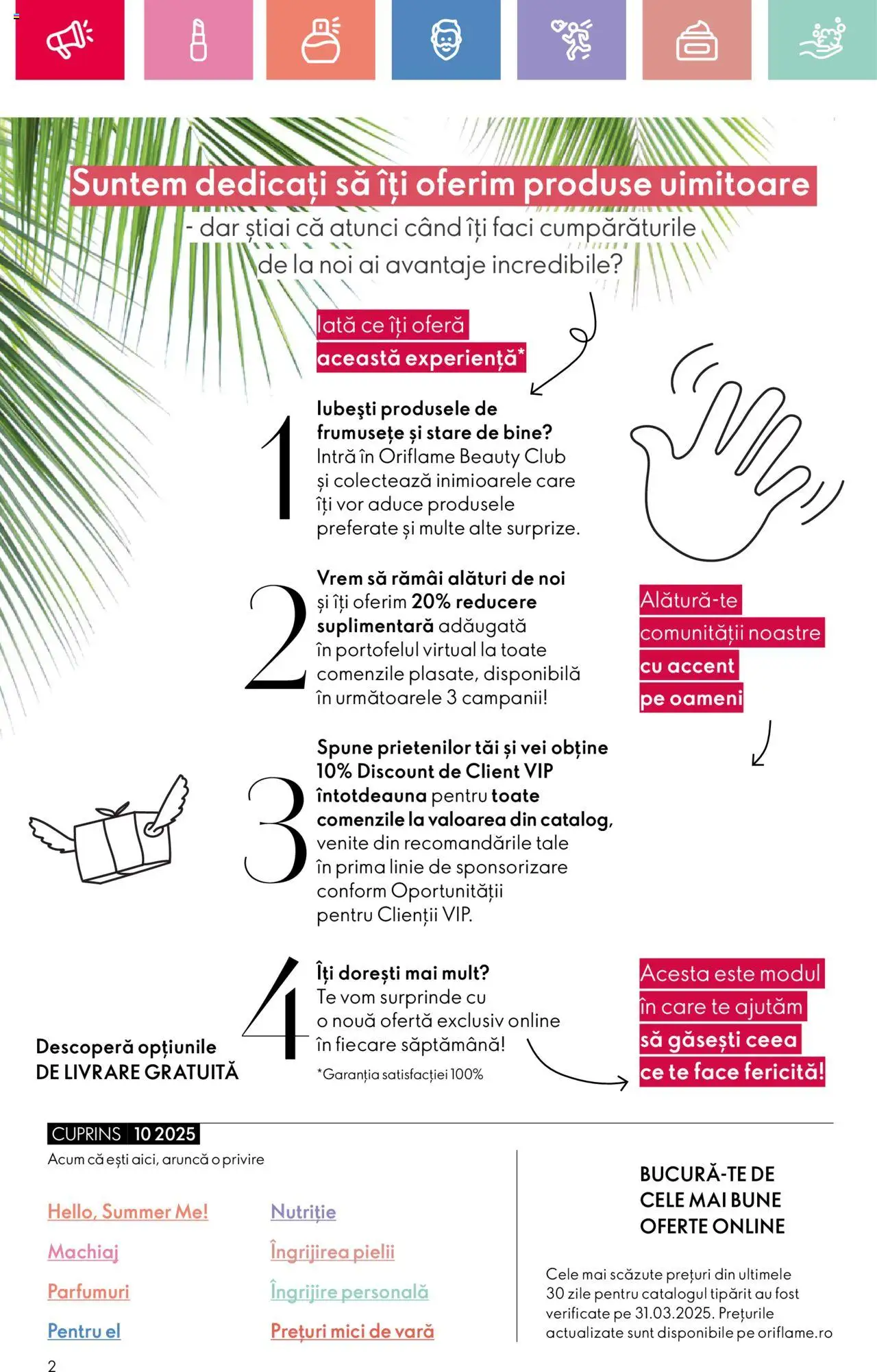Oriflame catalog 10 2025 – valabil de la 06.07.2025 | Pagină: 2 | Produse: Mici, Machiaj