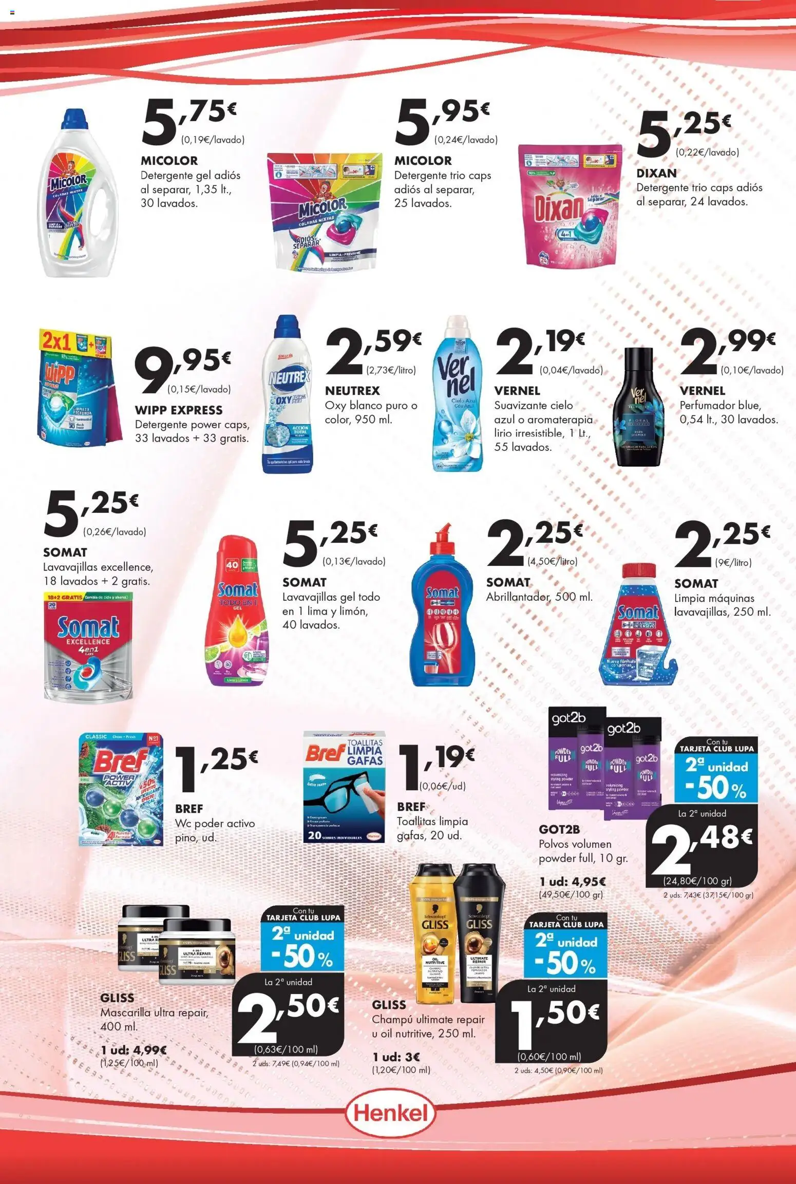 Lupa Supermercados - Tus vecinos de confianza │ válido desde el 04.02.2026 | Página: 15 | Productos: Champú, Lima, Suavizante, Lavavajillas