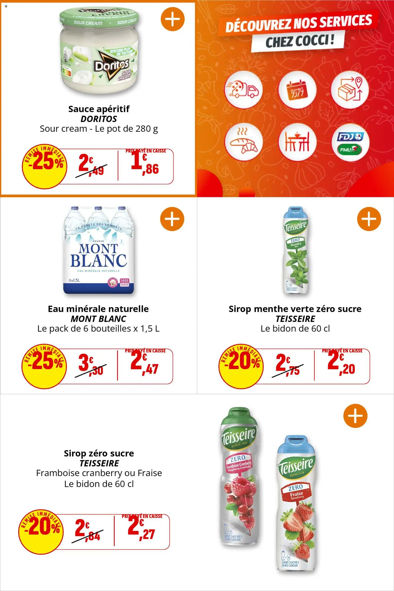 {H1} | Page: 32 | Produits: Eau minérale, Sucre, Framboise, Eau minérale naturelle